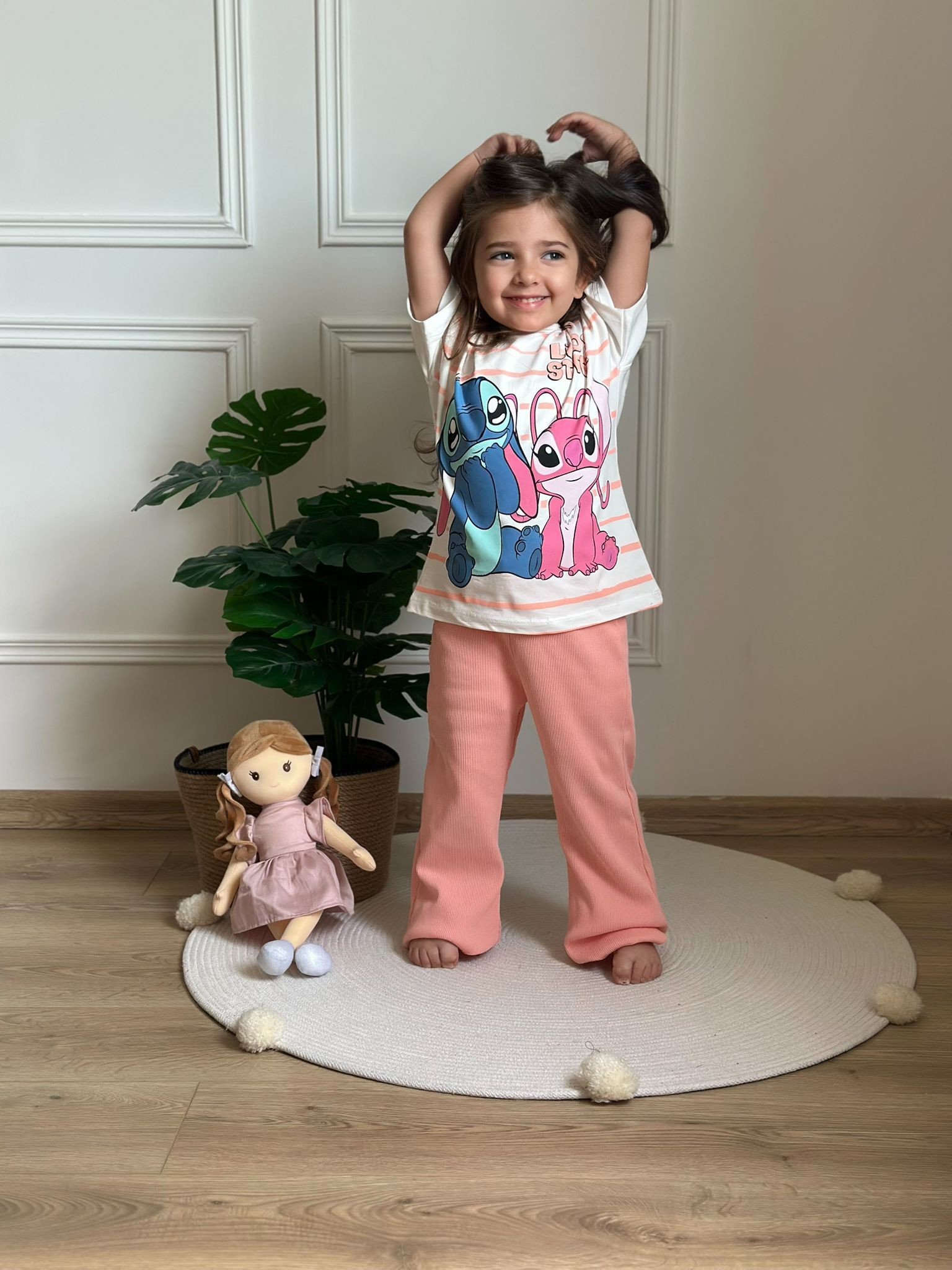 Pembe Lilo Ve Stitch Eşofman Takım