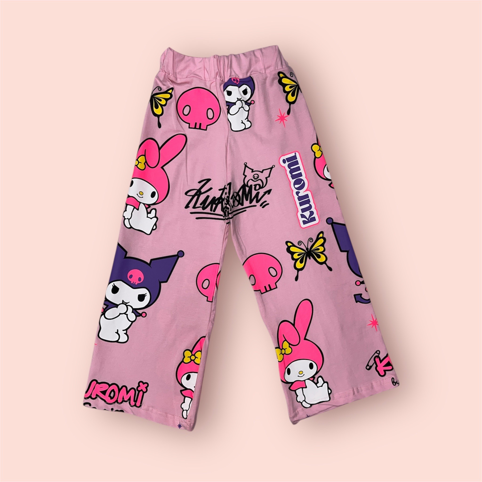 Kuromi Kız Çocuk şortlu Alt/Üst Takım Pembe