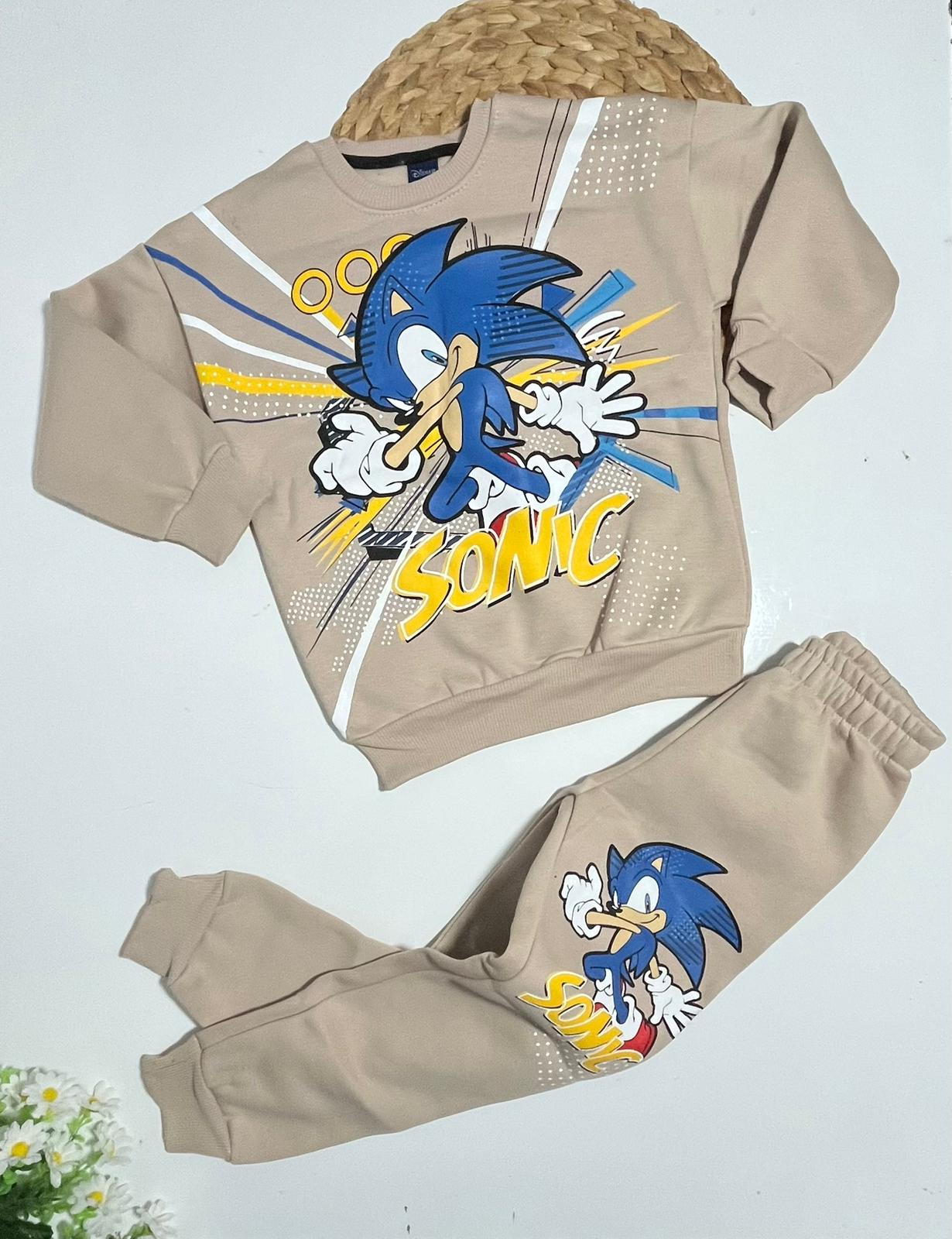 Erkek Çocuk Alt/Üst Takım 3 İp Şardonlu Sonic