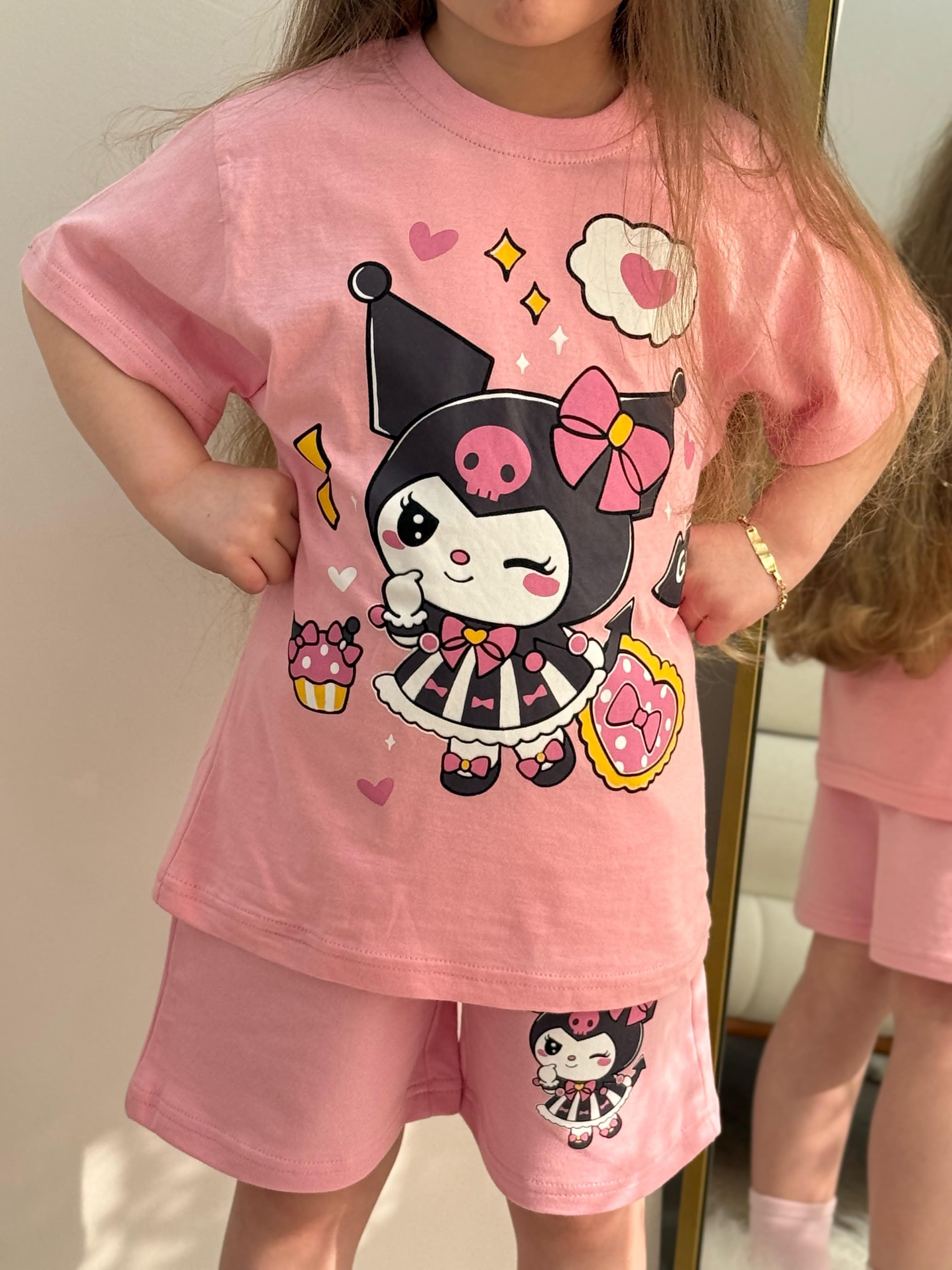Kız Çocuk Alt/Üst Kuromi Takım