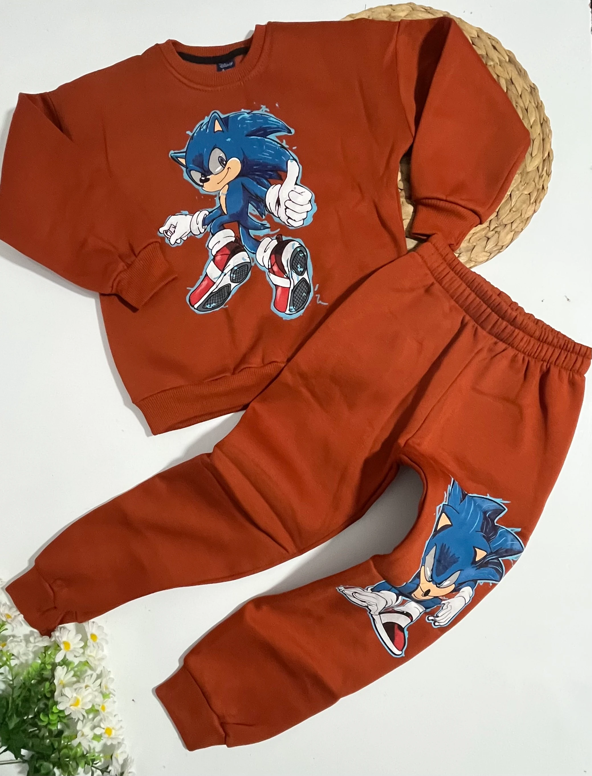 Erkek Çocuk Alt/Üst Takım 3 İp Şardonlu Sonic