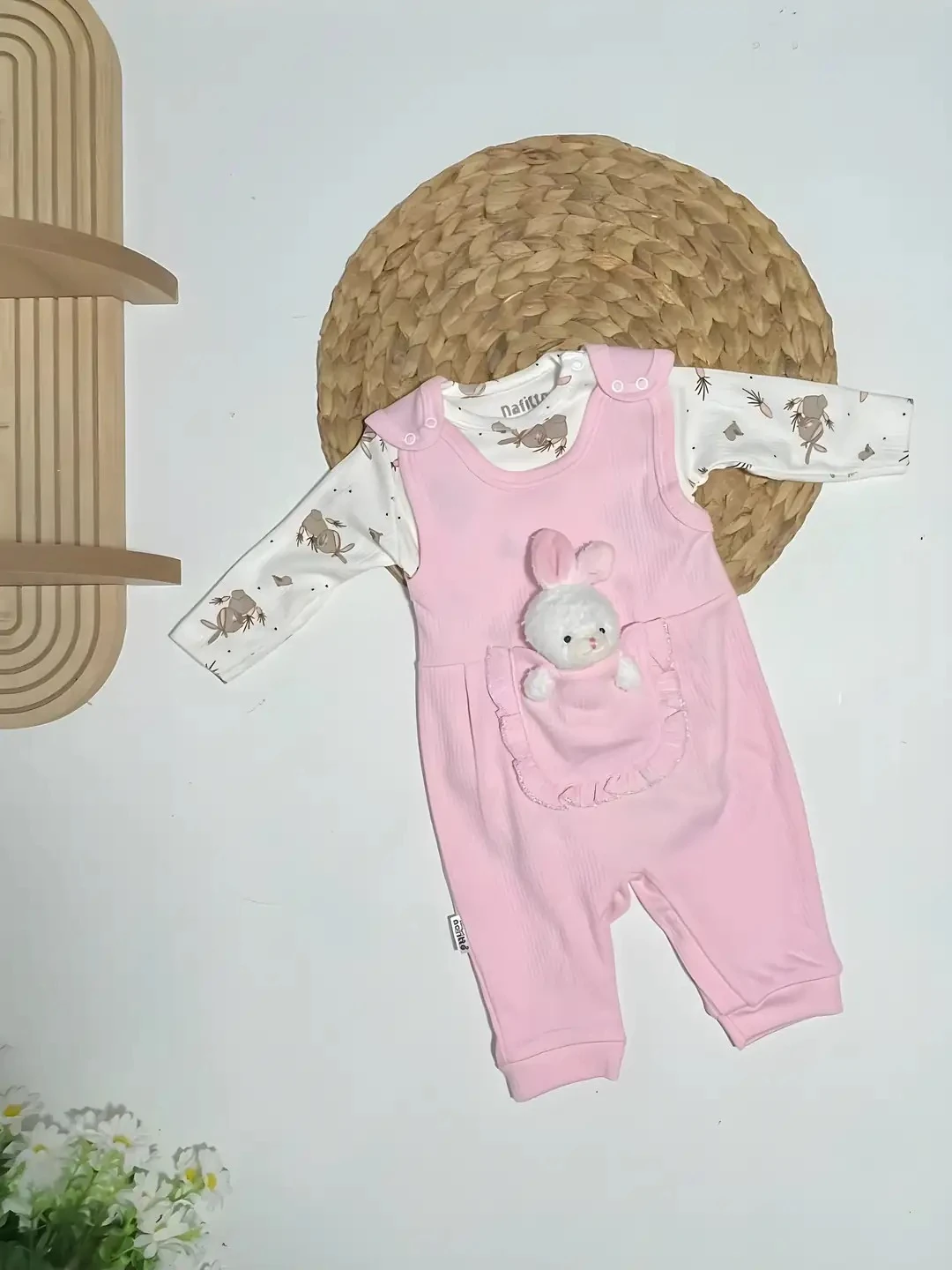 Oyuncak Tavşanlı Çıtçıtlı Badili Tulum