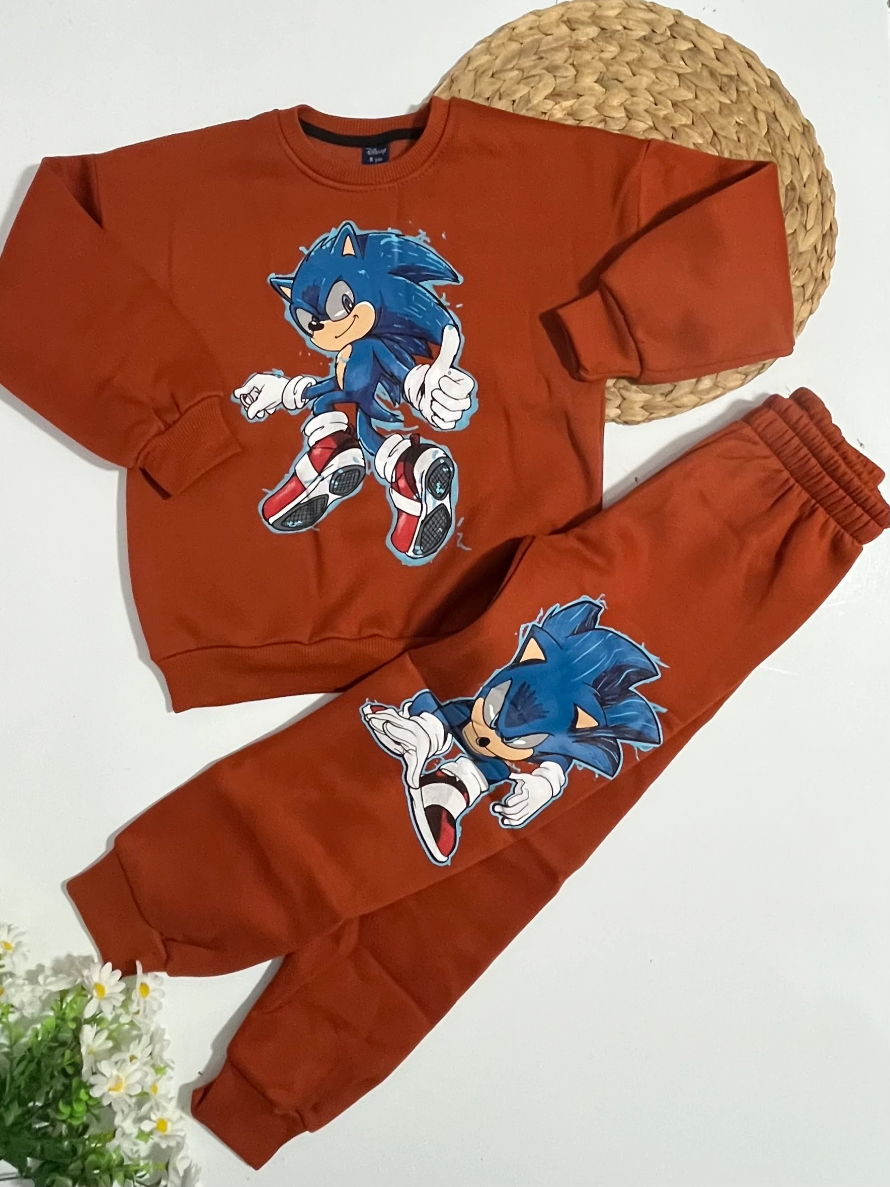 Erkek Çocuk Alt/Üst Takım 3 İp Şardonlu Sonic