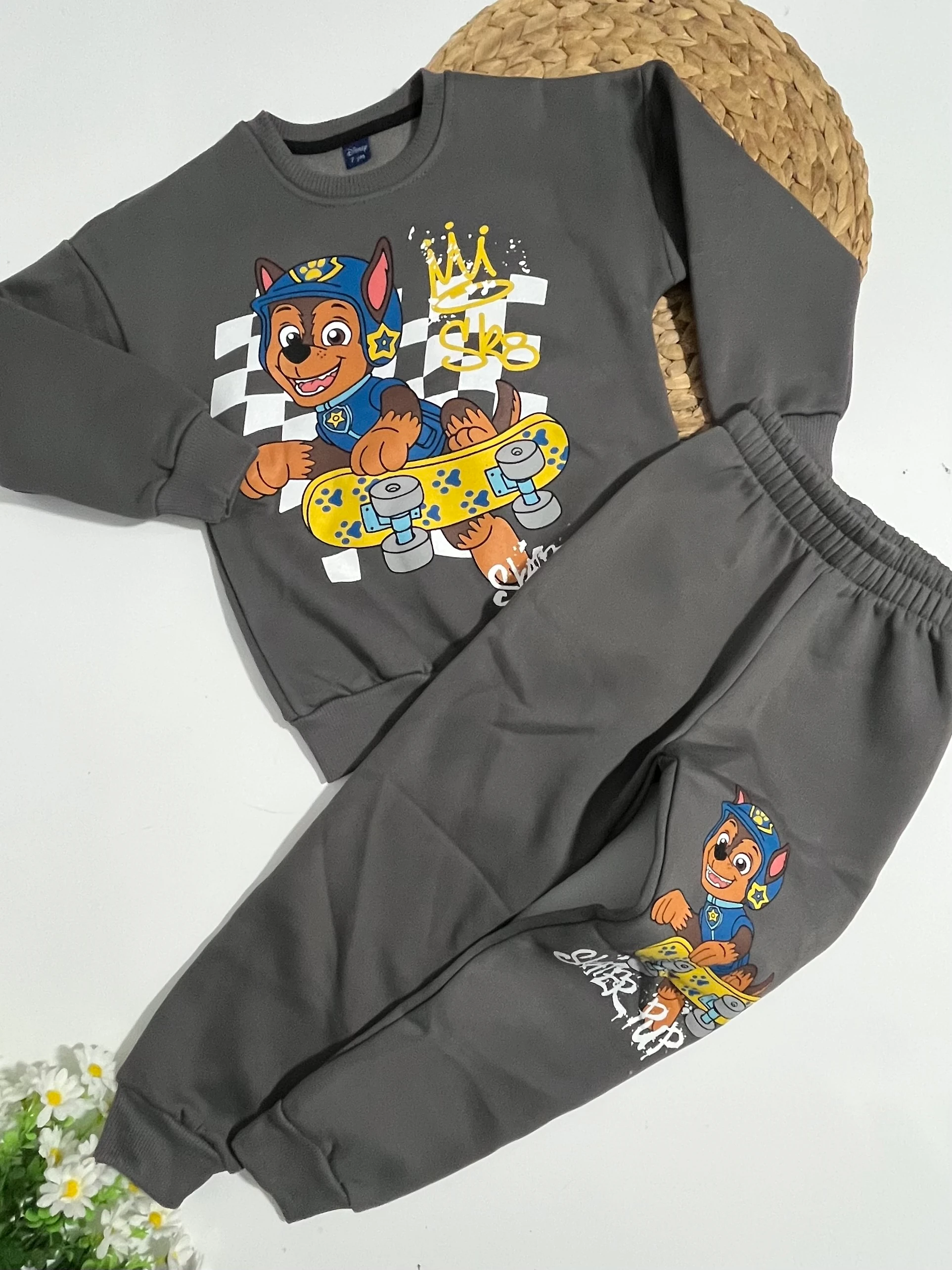 Erkek Çocuk Alt/Üst Takım 3ip  Şardonlu