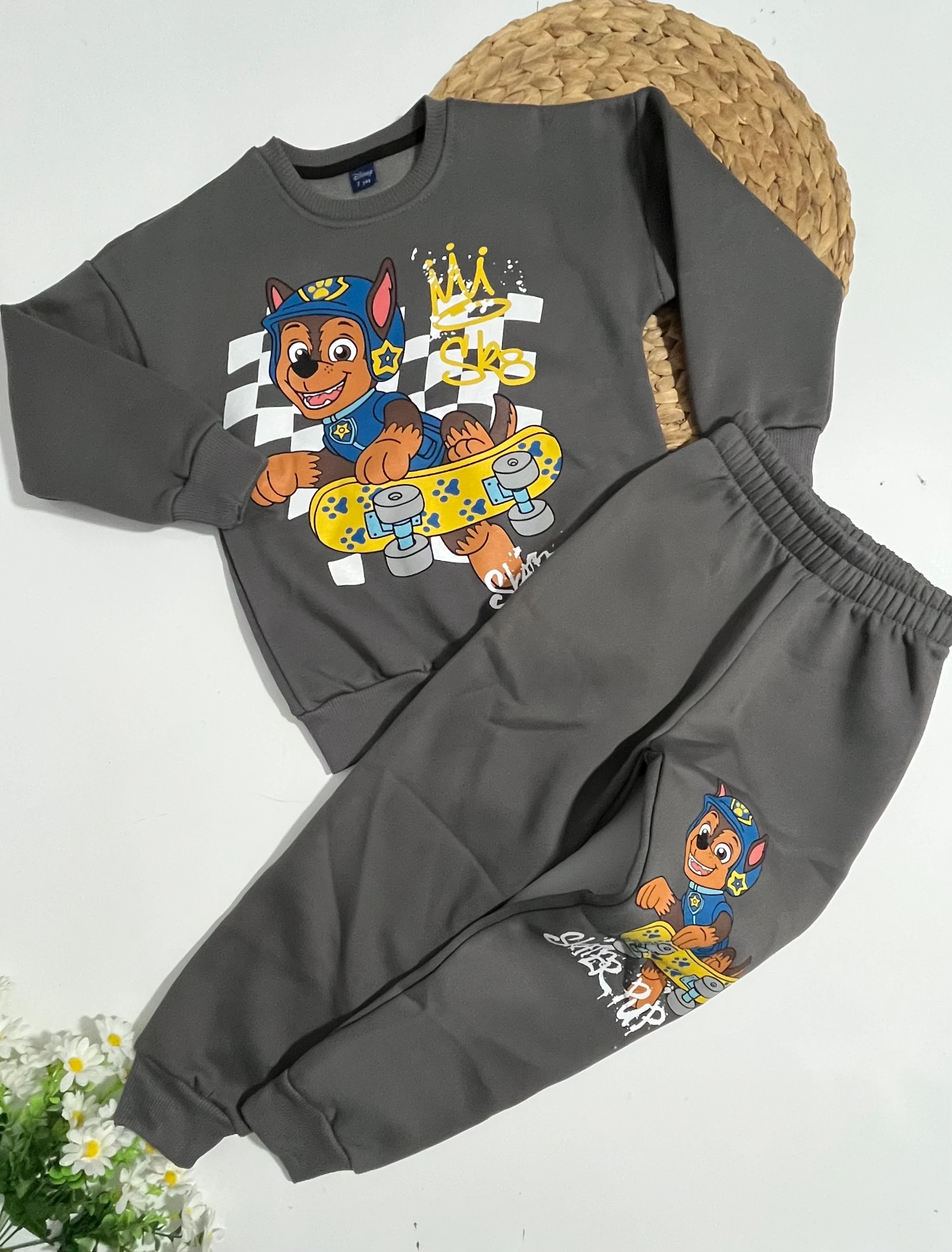 Erkek Çocuk Alt/Üst Takım 3ip  Şardonlu