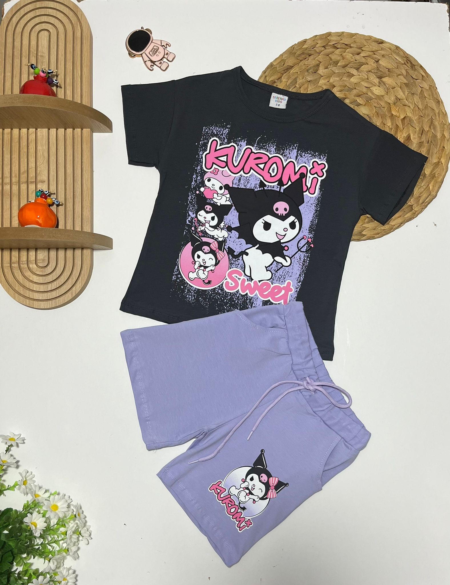 Kuromi Şortlu Alt/Üst Takım