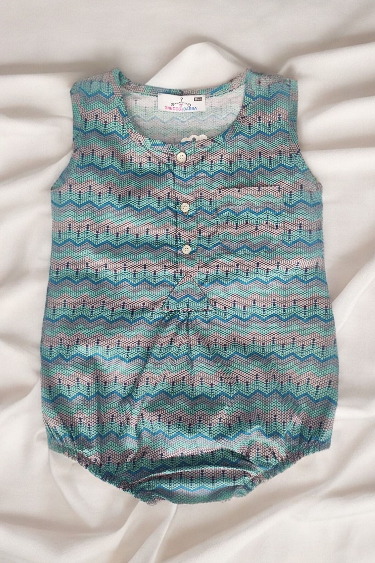 Baby Boy Pocketed Button Detailed Bodysuit