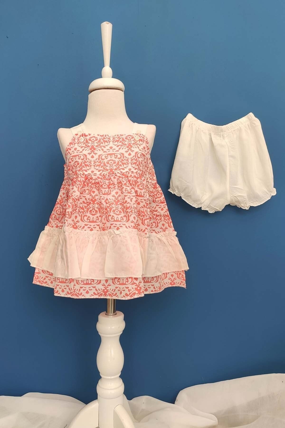 Ensemble deux pièces robe short bébé fille - Ensemble robe bébé fille à volants