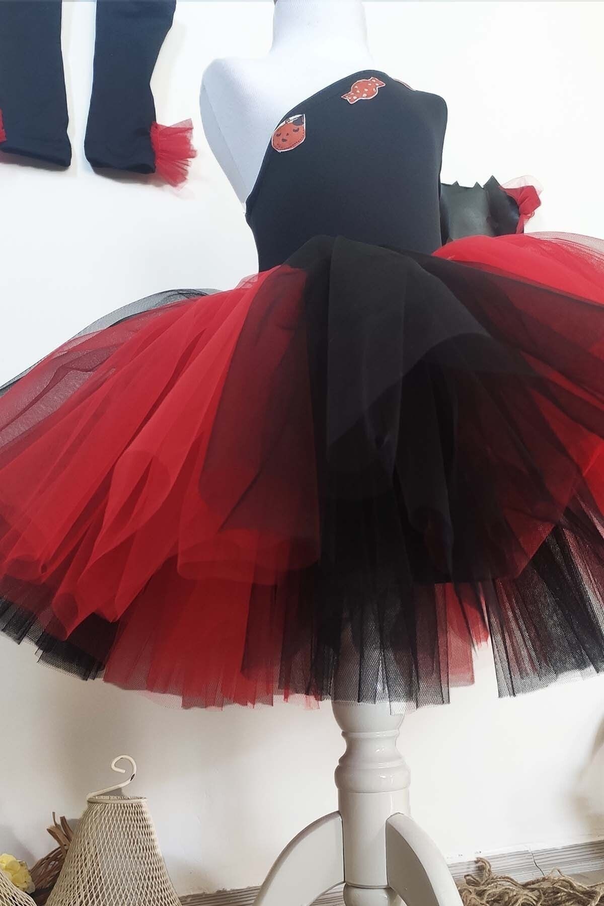 Une épaule Halloween Girls Dress Ensemble de 3, Robe d’anniversaire, Robe d’Halloween