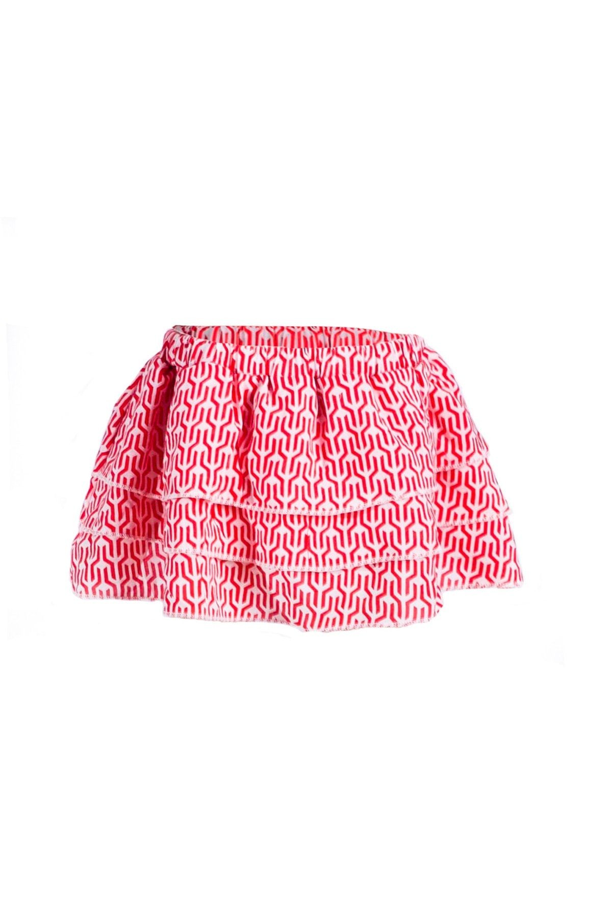 Bow Detailed Layered Baby Girl Skirt