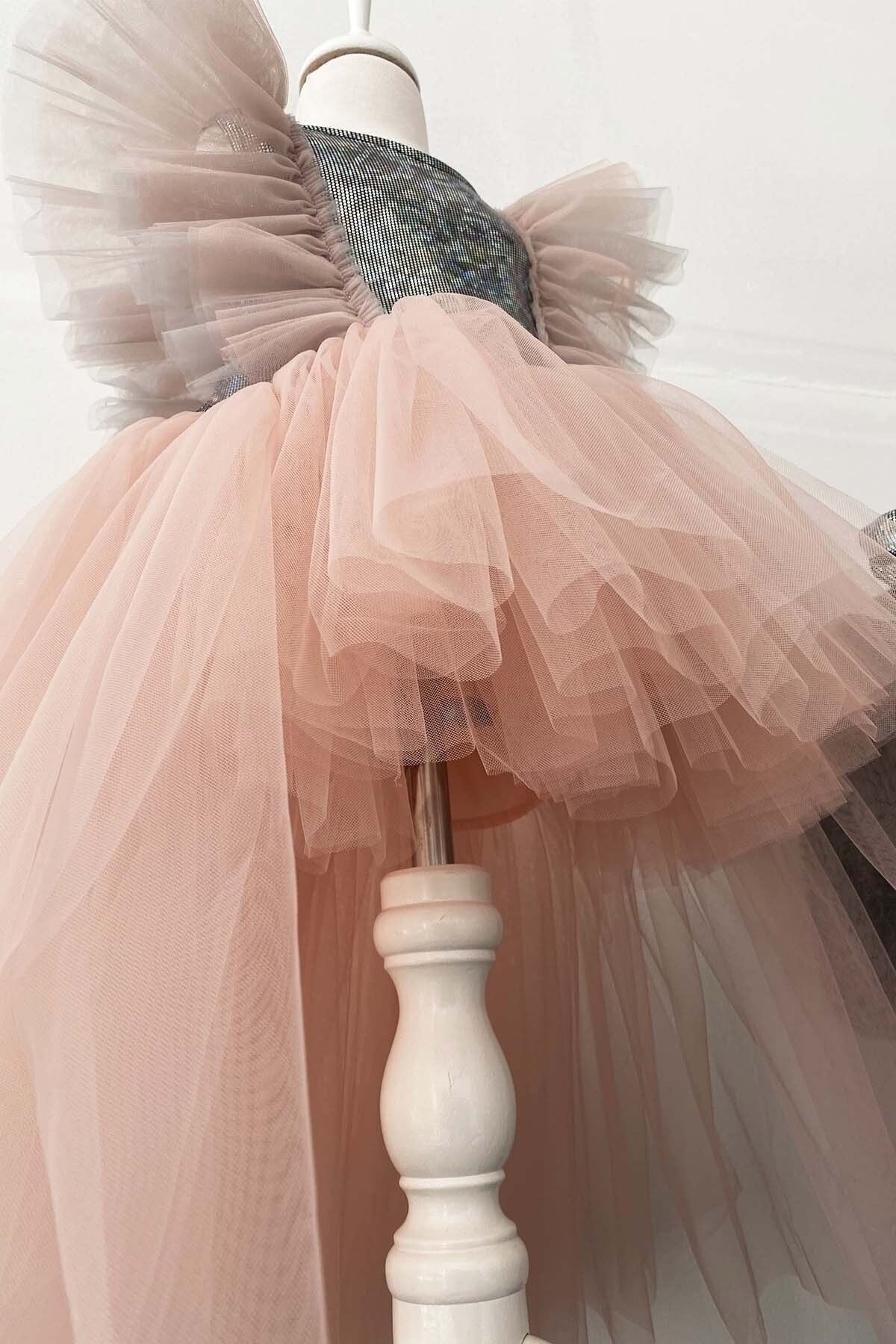 Robe de soirée en tulle pour fille, robe de soirée, robe de soirée d'anniversaire, bandana