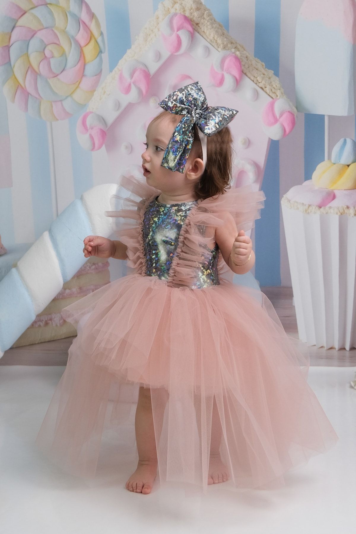 Robe de soirée en tulle pour fille, robe de soirée, robe de soirée d'anniversaire, bandana