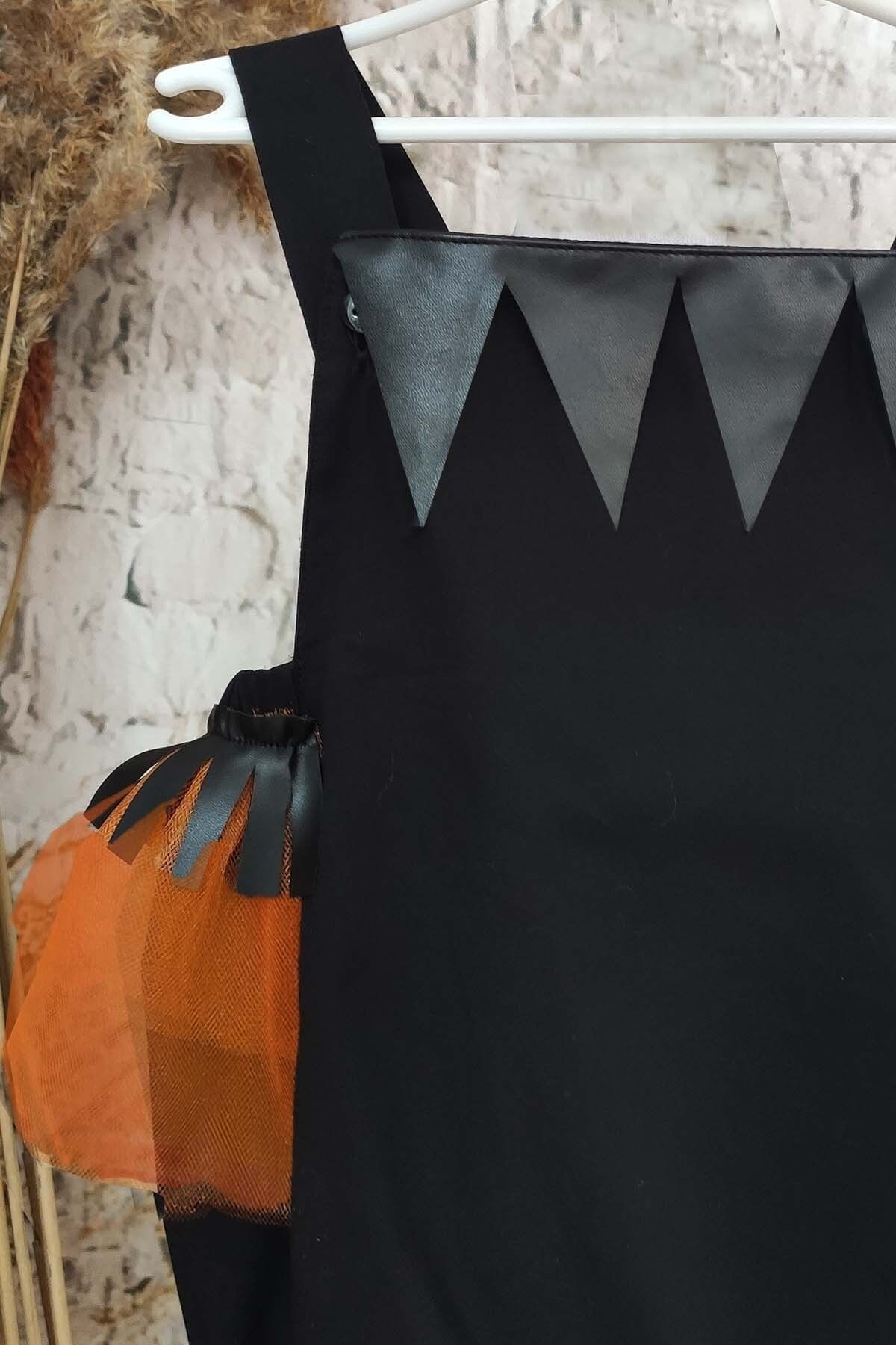 Halloween-Leder-Overall für Mädchen mit Bandana