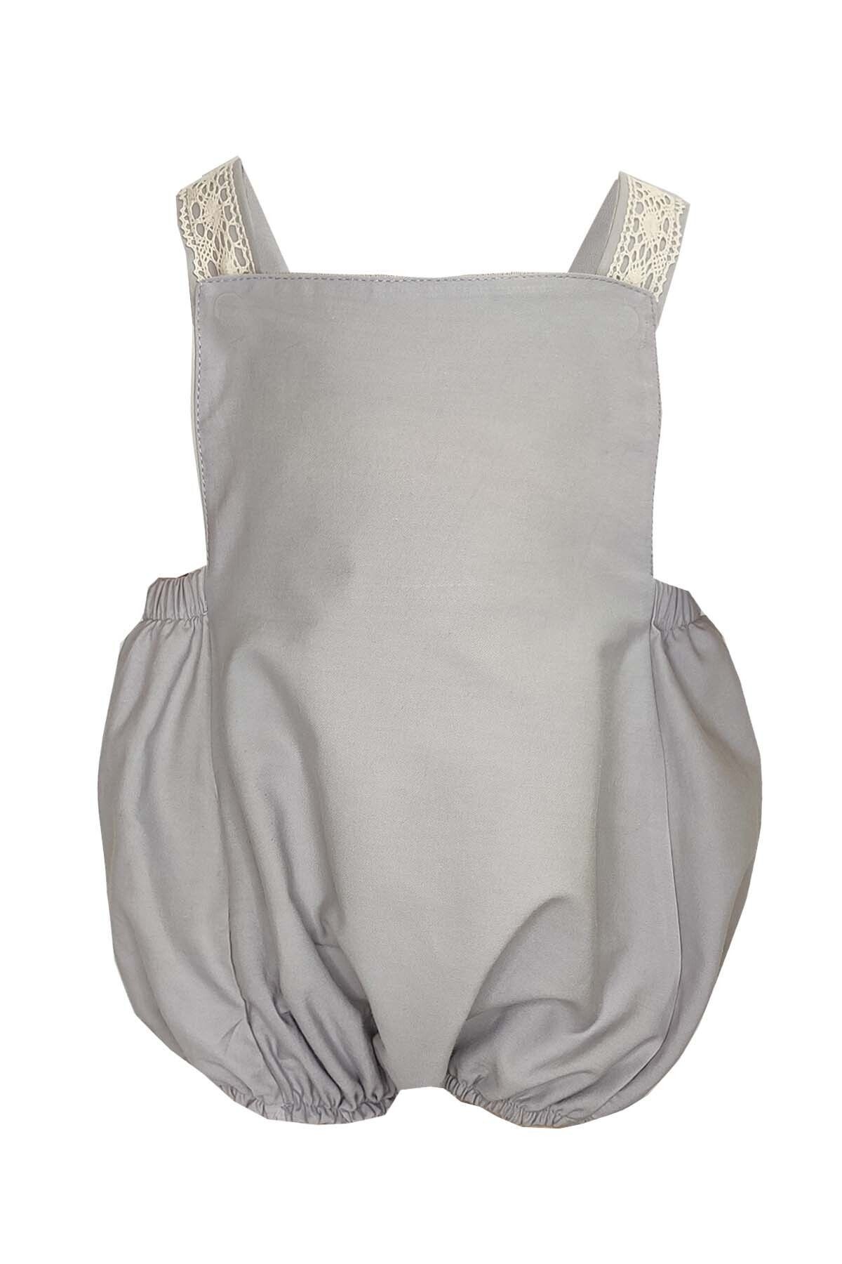 Girls' Lace-Detail Romper - 100% Cotton (0-3 Years) | Shecco Babba