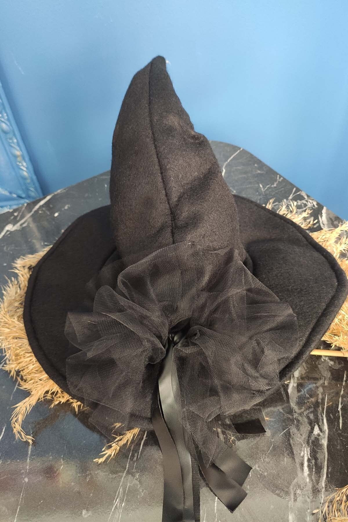 Girls' Witch Hat - Leather Detailed Witch Costume Hat