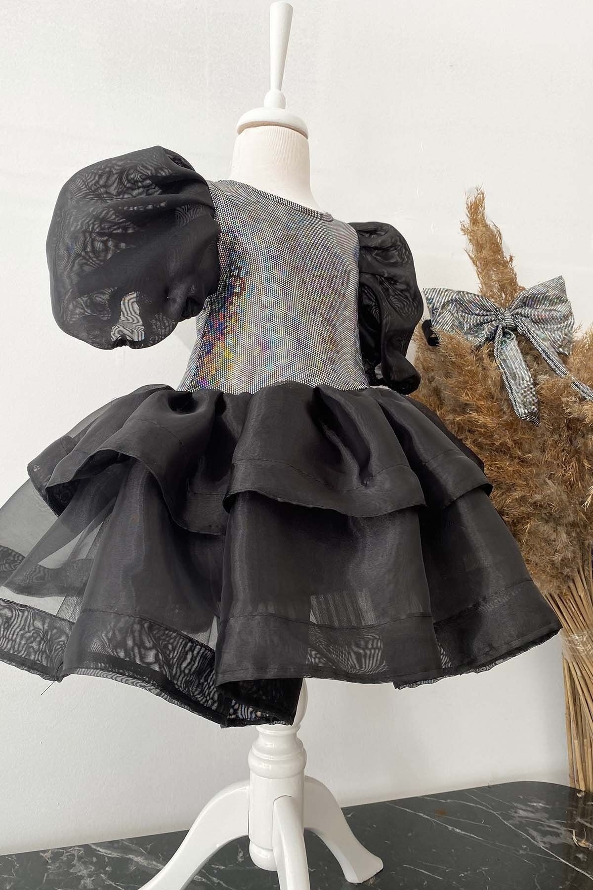 Robe de soirée en organza pour fille, robe de fête, robe de soirée d'anniversaire, bandana