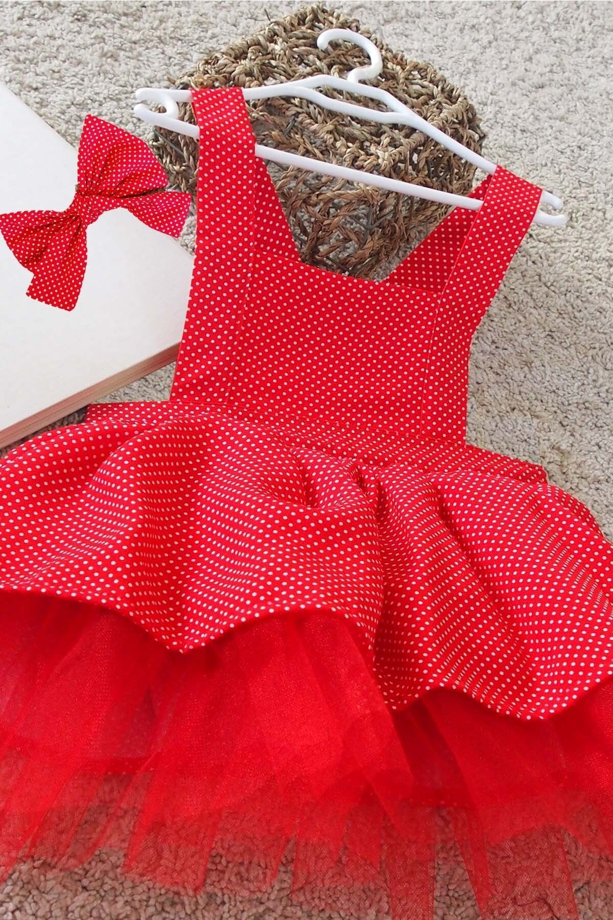 Vestido de Tul con Diadema para Niña, Conjunto Cumpleaños 1-10 Años