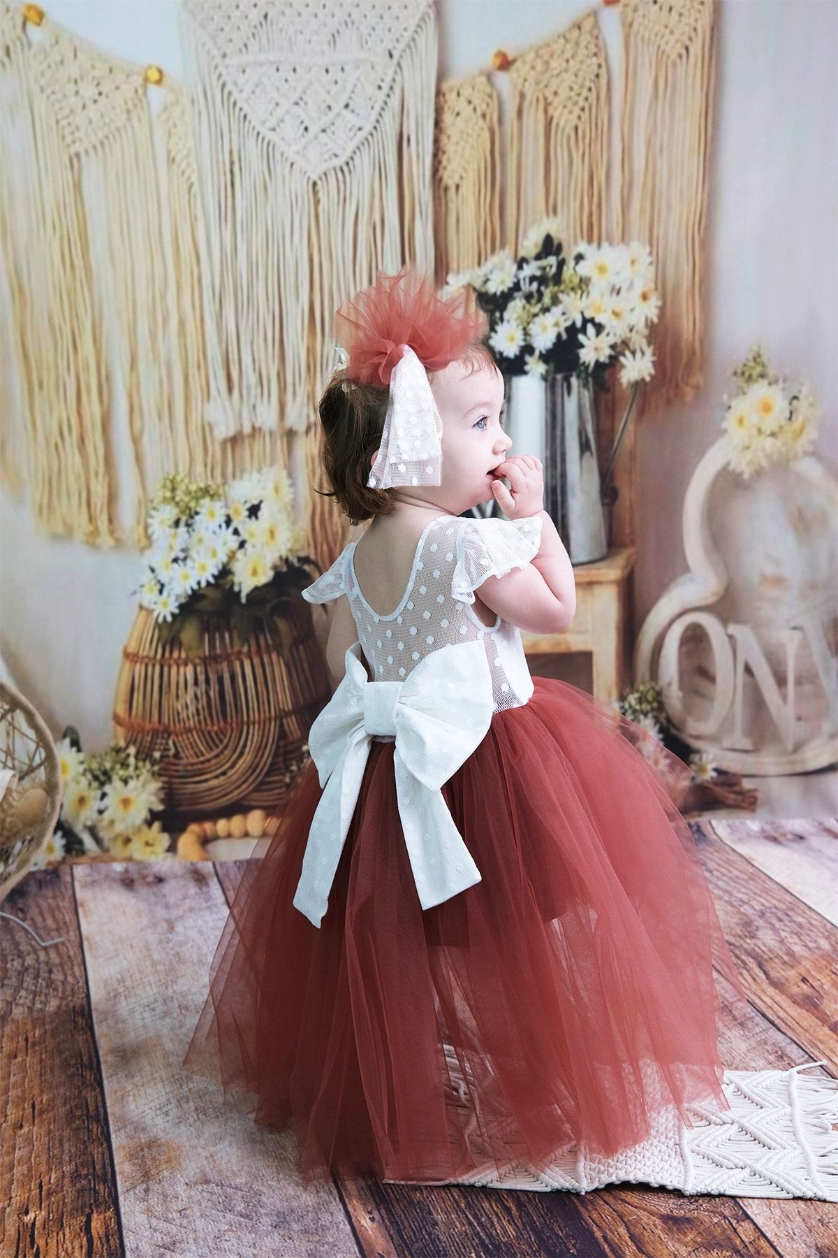 Vestido de Tutu con Lazo y Bandana para Niña, Vestido de Fiesta