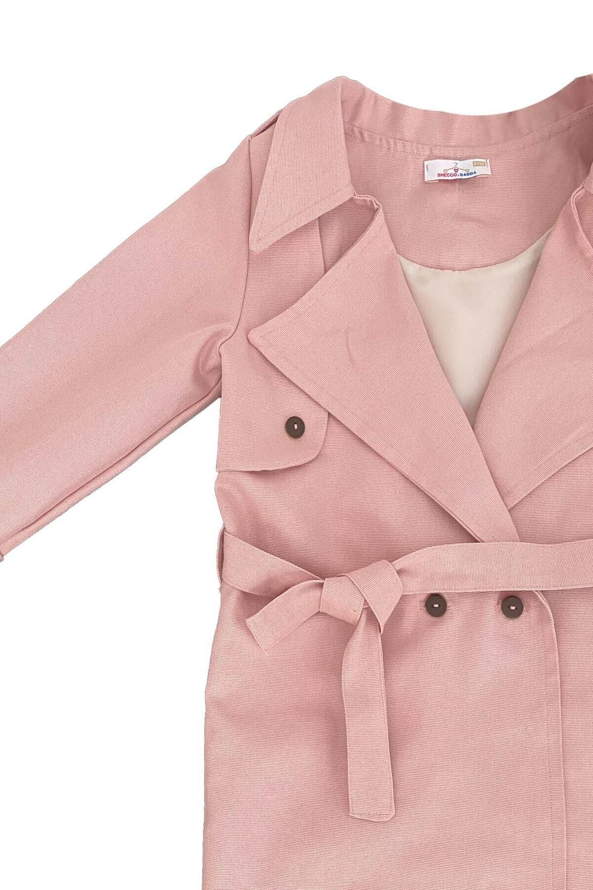 Girls' Trench Coat with Belt