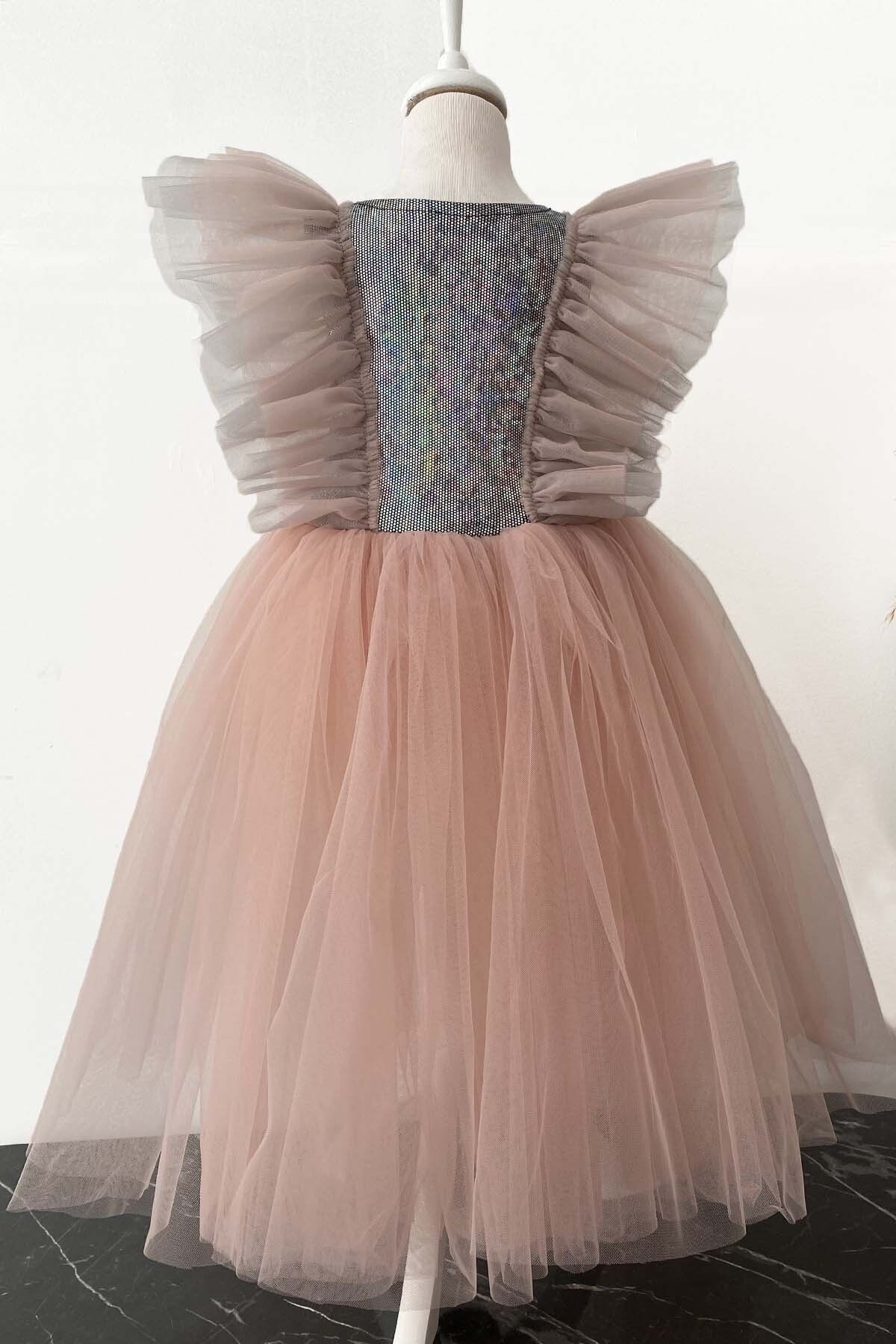Robe de soirée en tulle pour fille, robe de soirée, robe de soirée d'anniversaire, bandana