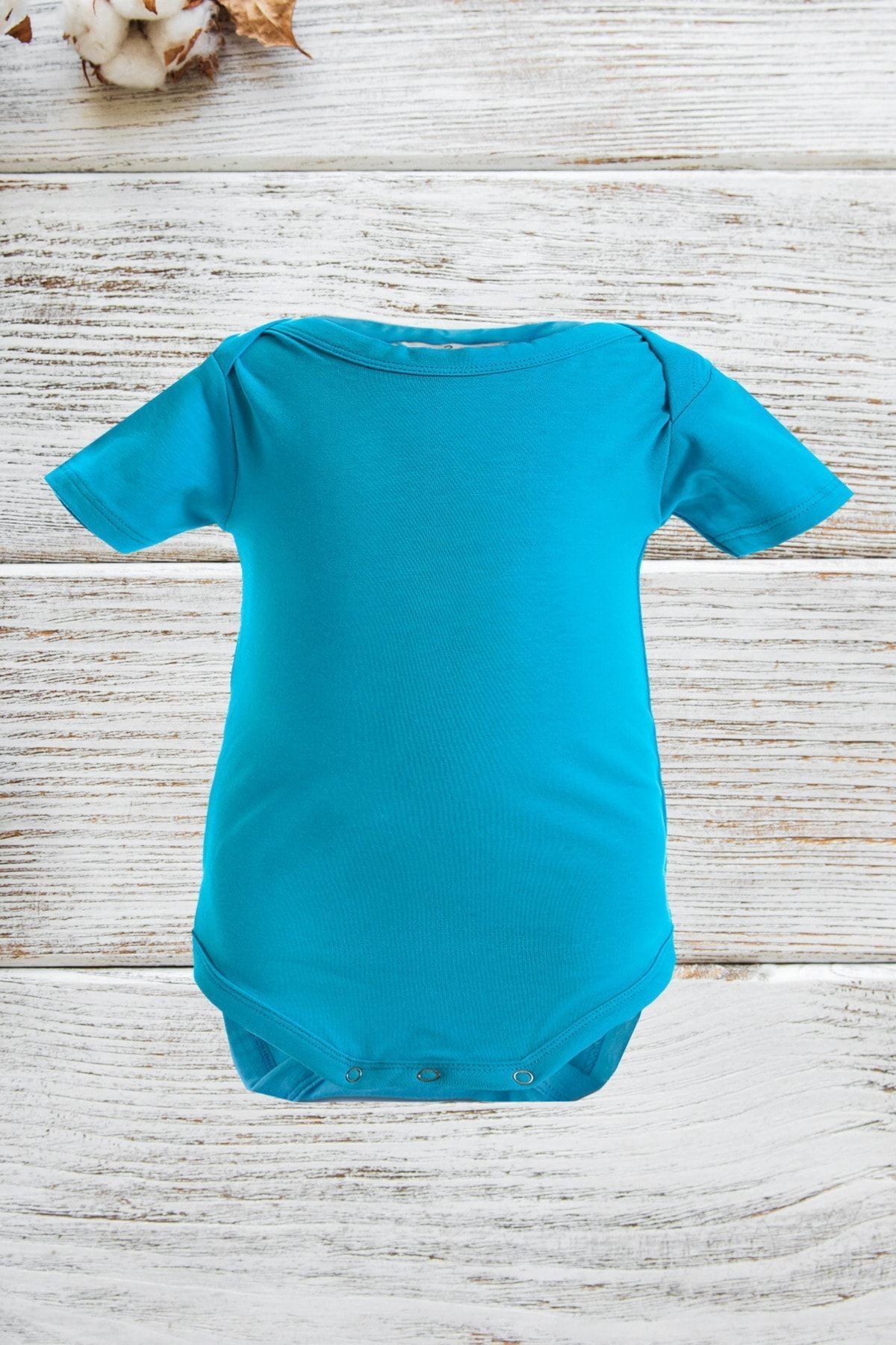 Body bébé turquoise - Body Snap-On 100% coton