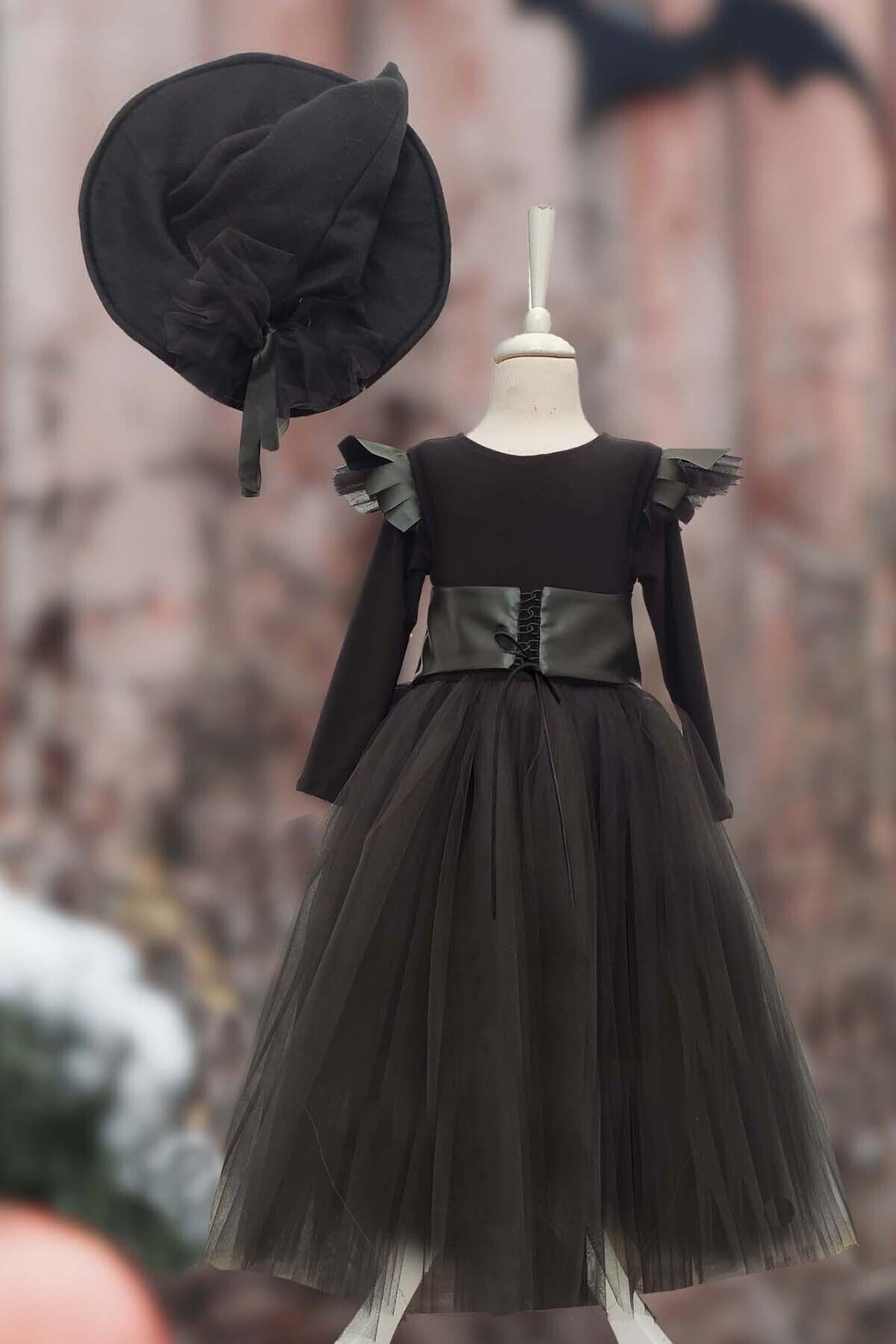 Gothic-Tutu-Kleid für Mädchen, Hexenkostüm, Halloween-Kinderkleid