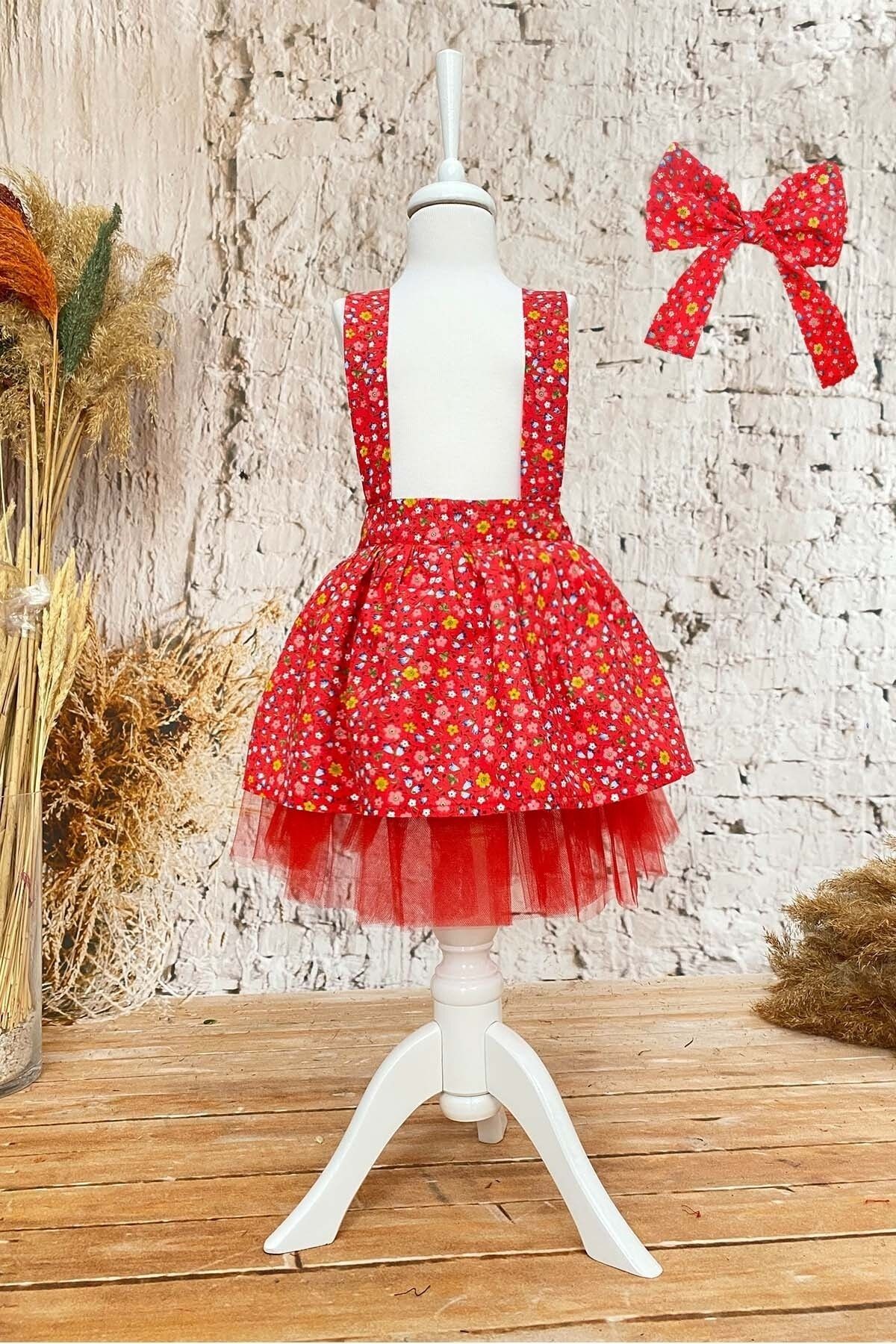 Vestido con Diadema para Niña 1-8 Años, Vestido de Cumpleaños