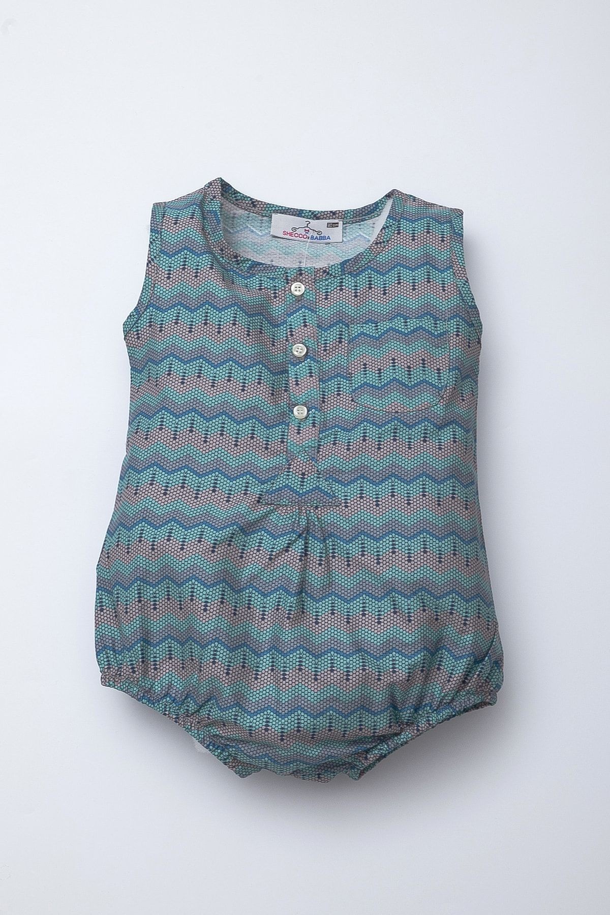 Baby Boy Pocketed Button Detailed Bodysuit