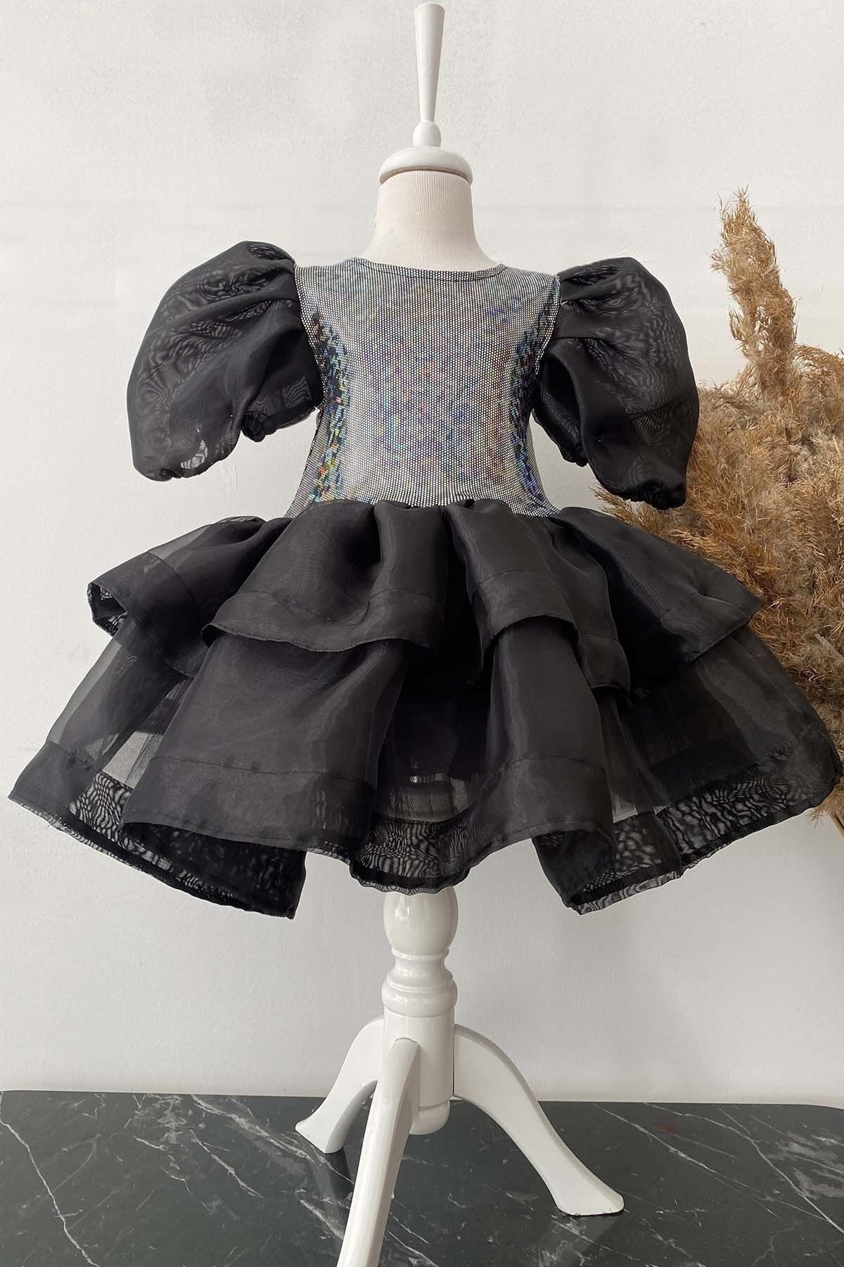 Robe de soirée en organza pour fille, robe de fête, robe de soirée d'anniversaire, bandana