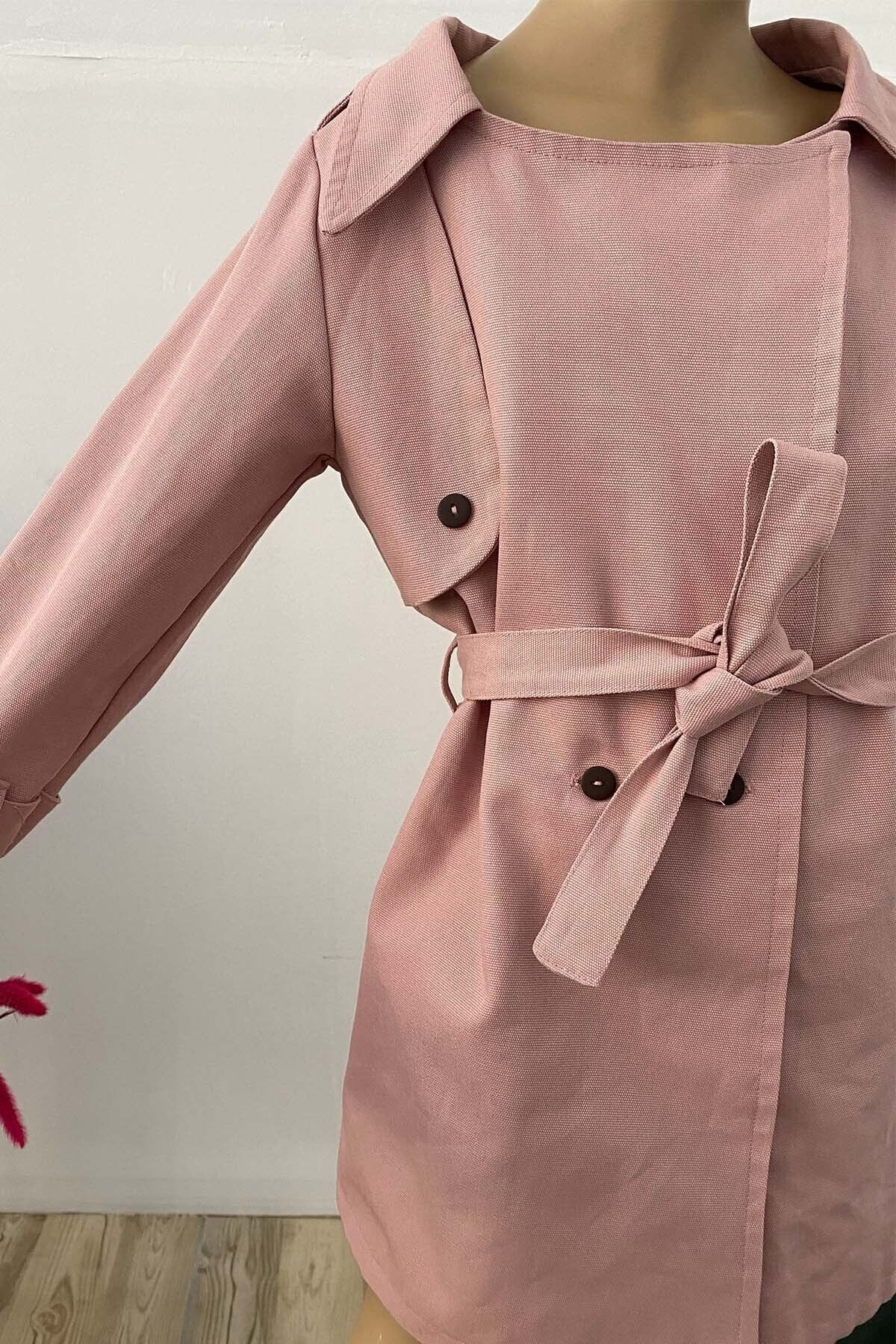 Girls' Trench Coat with Belt