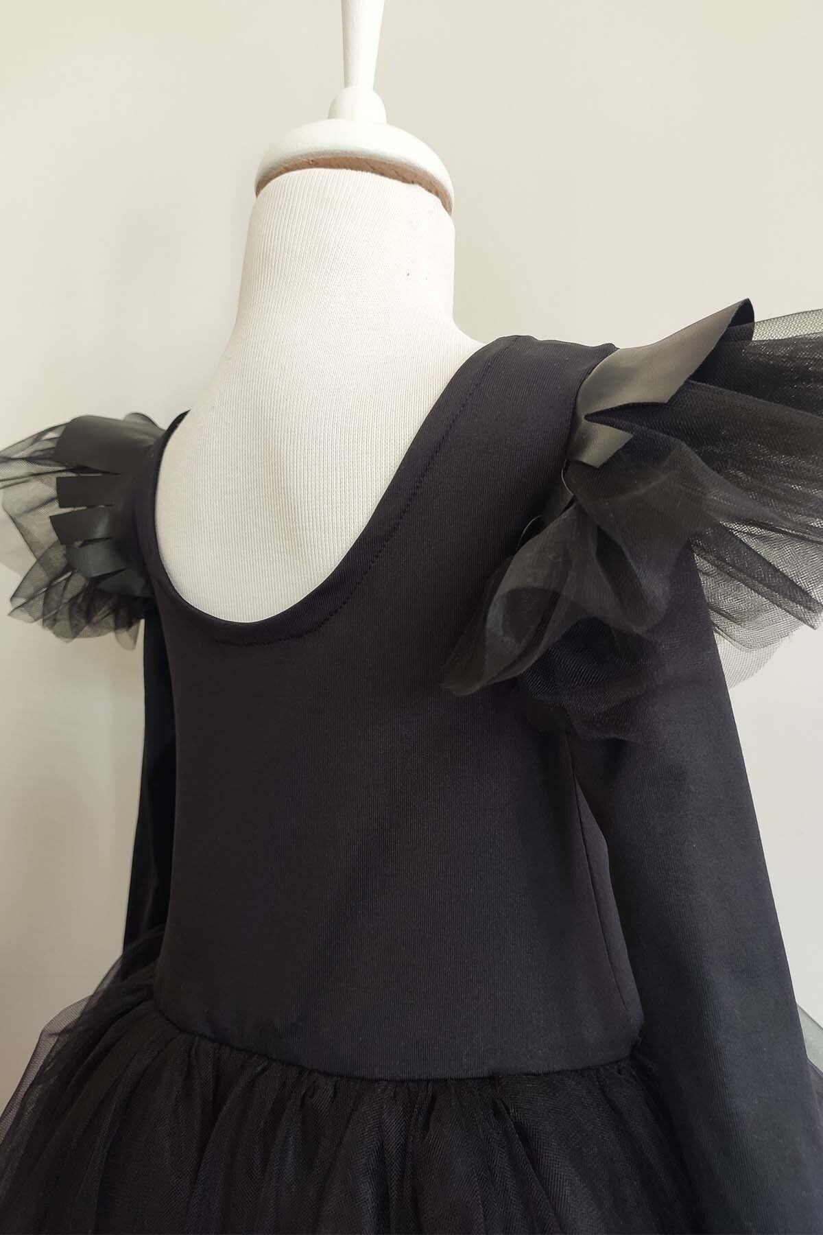 Asymmetrisches Lederkleid für Mädchen mit Bandana, Geburtstagskleid