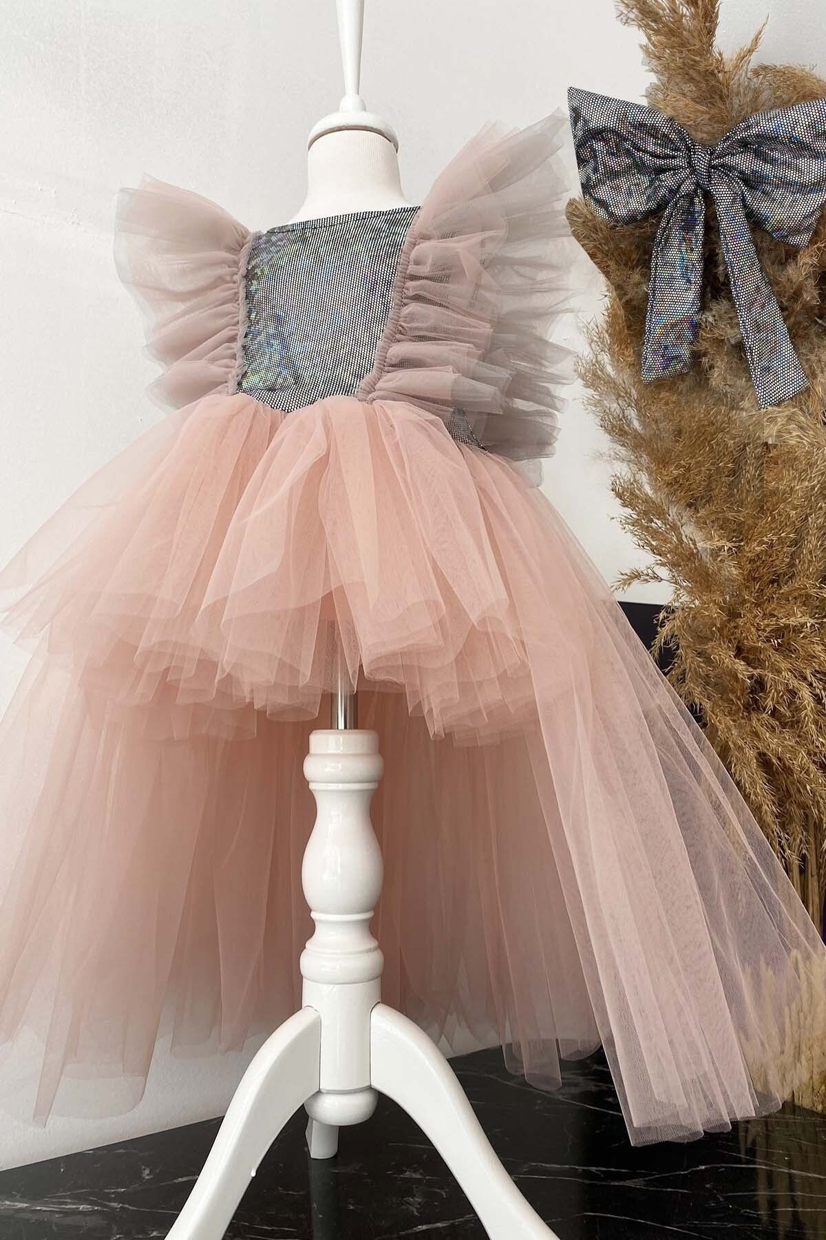Robe de soirée en tulle pour fille, robe de soirée, robe de soirée d'anniversaire, bandana