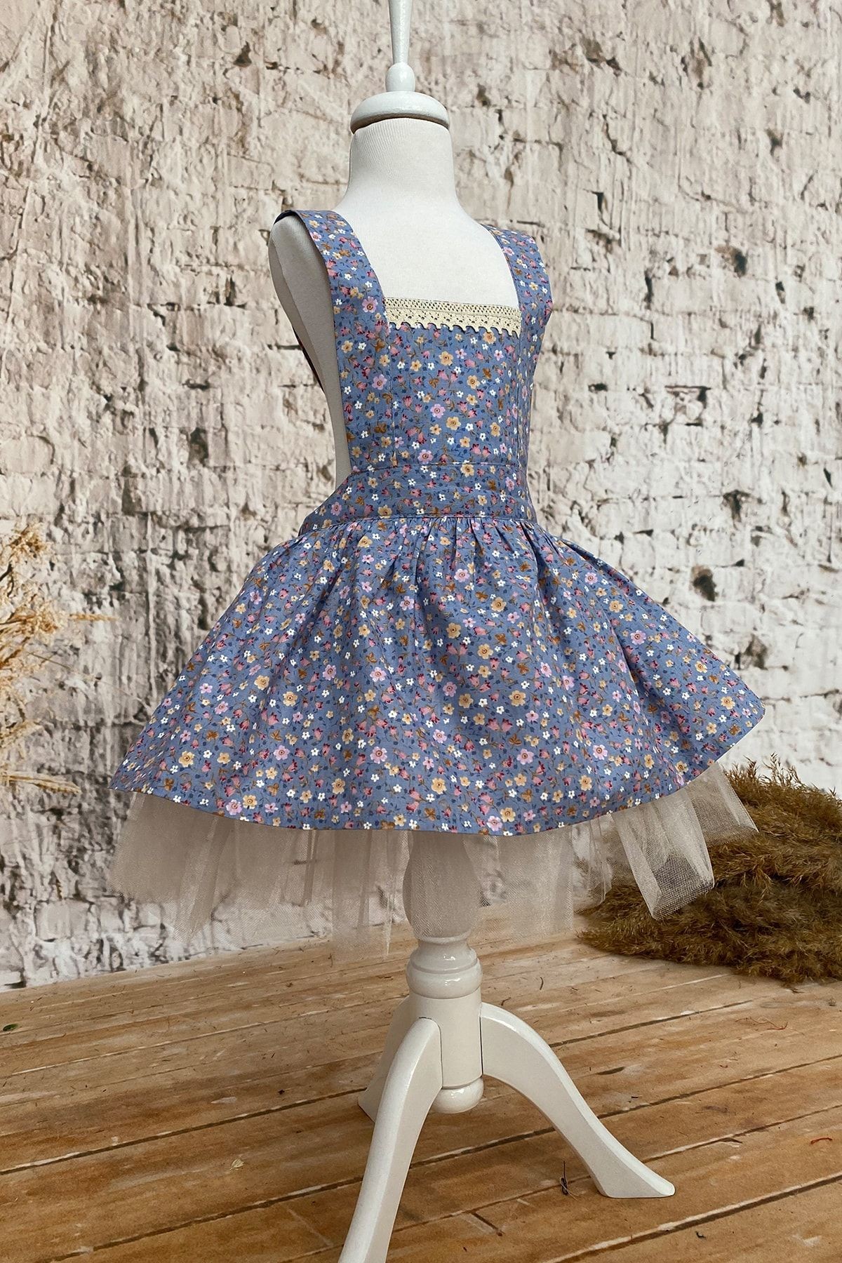 Vestido con Diadema para Niña 1-8 Años, Vestido de Cumpleaños