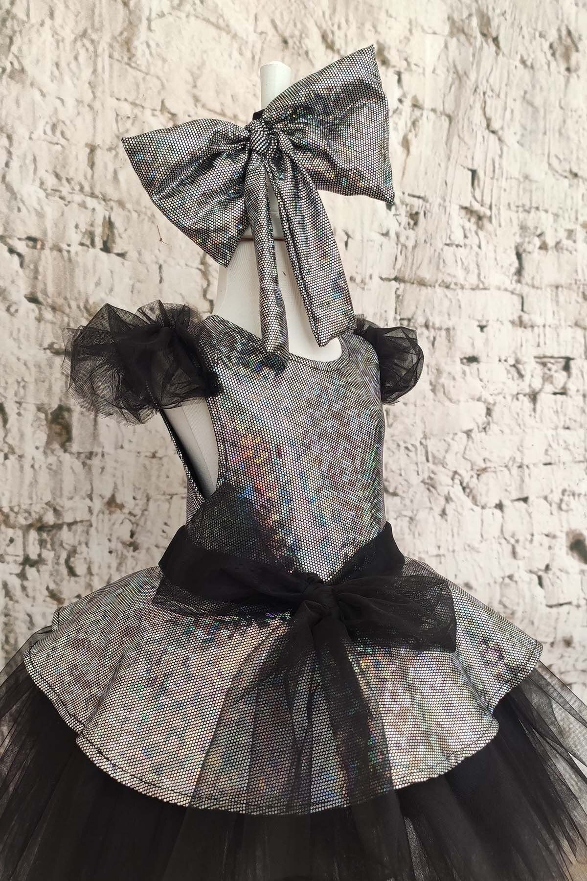 Robe de soirée en tulle à nœud pour fille, robe de soirée, robe de soirée d'anniversaire, bandana