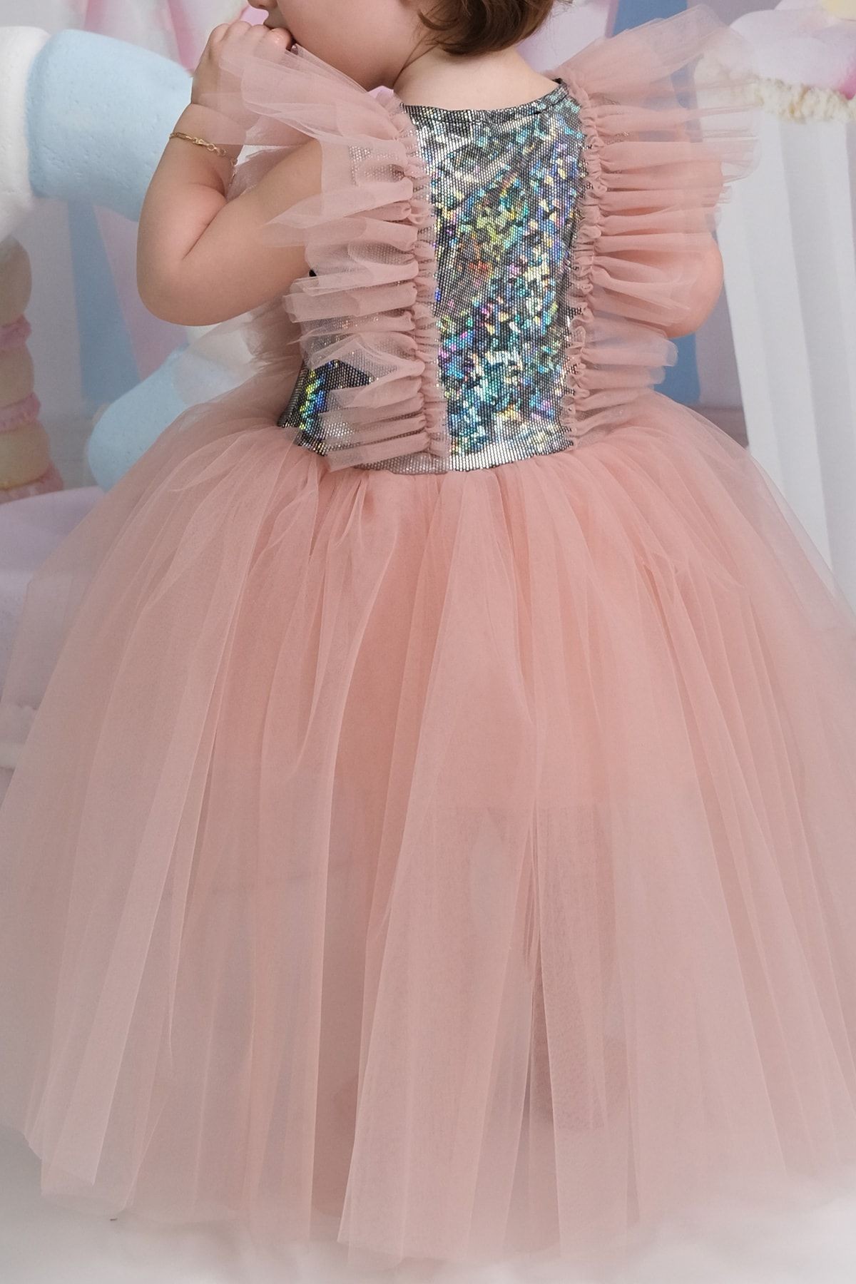 Robe de soirée en tulle pour fille, robe de soirée, robe de soirée d'anniversaire, bandana