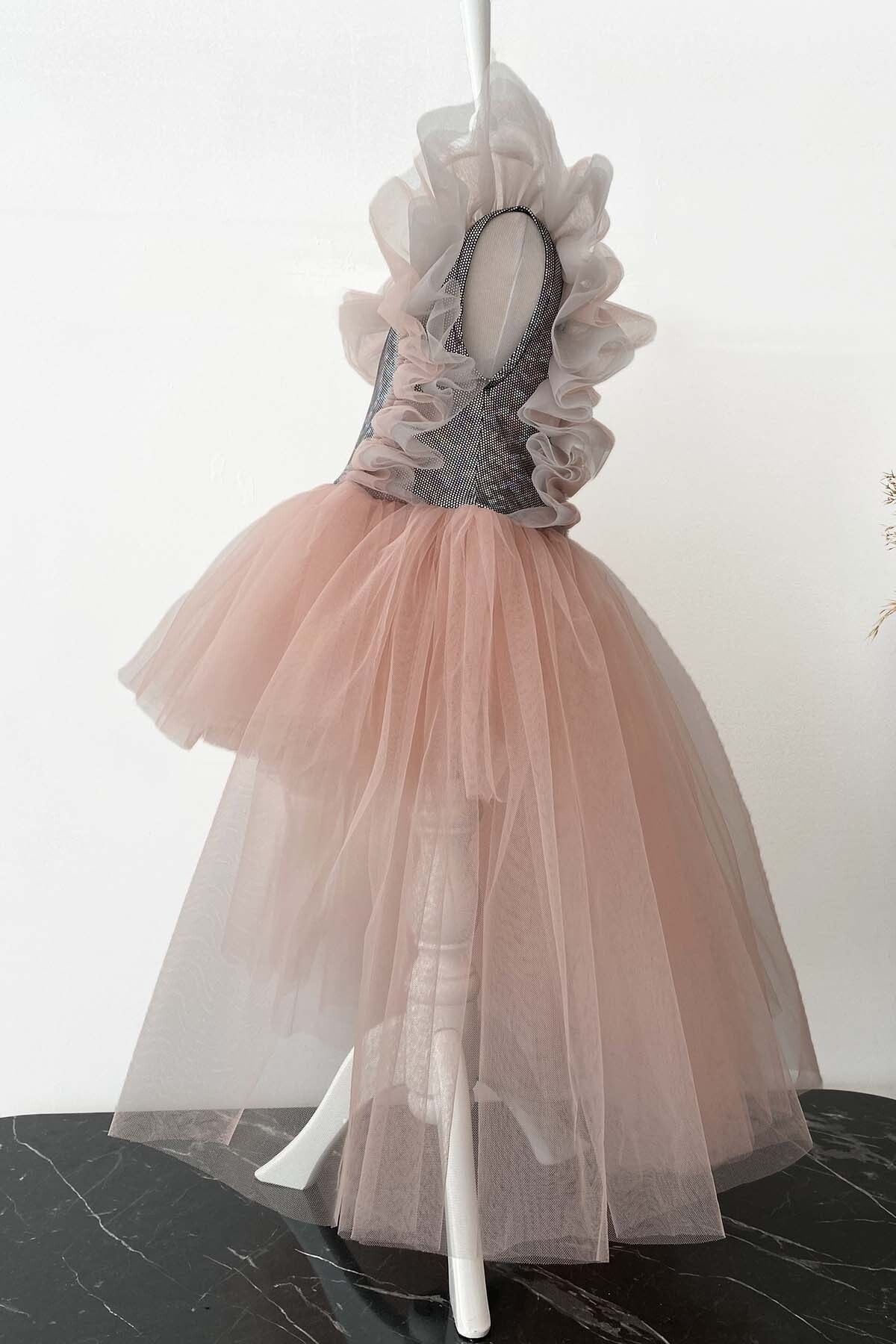 Robe de soirée en tulle pour fille, robe de soirée, robe de soirée d'anniversaire, bandana