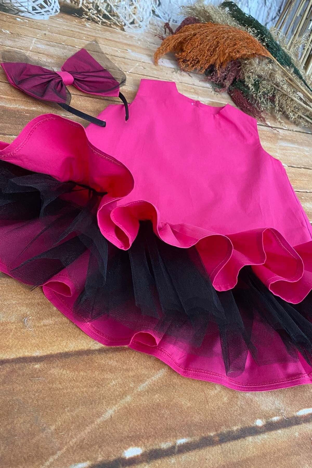 Vestido de Tul con Diadema para Niña, Vestido de Cumpleaños, Modelos 1-10 Años