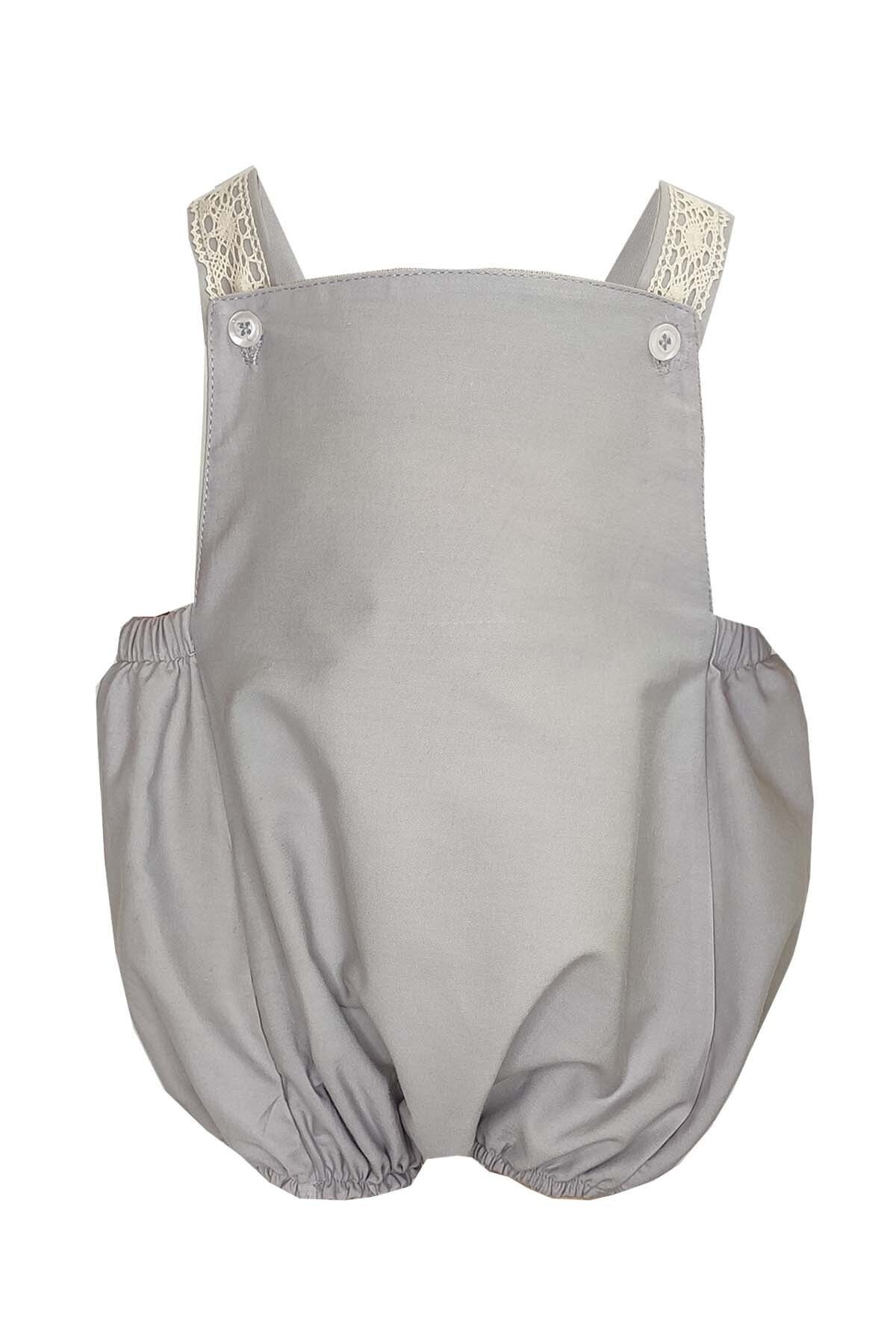 Baby-Mädchen-Shorts-Overall mit Spitzendetail, 0-3 Jahre Variante