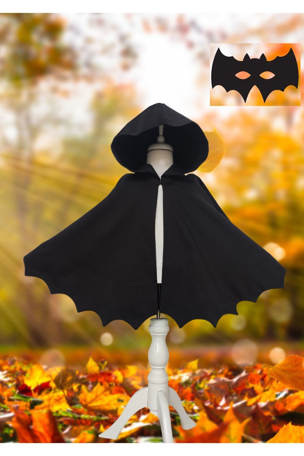 Ensemble cape et masque de chauve-souris pour enfants - Costume d'Halloween pour enfants