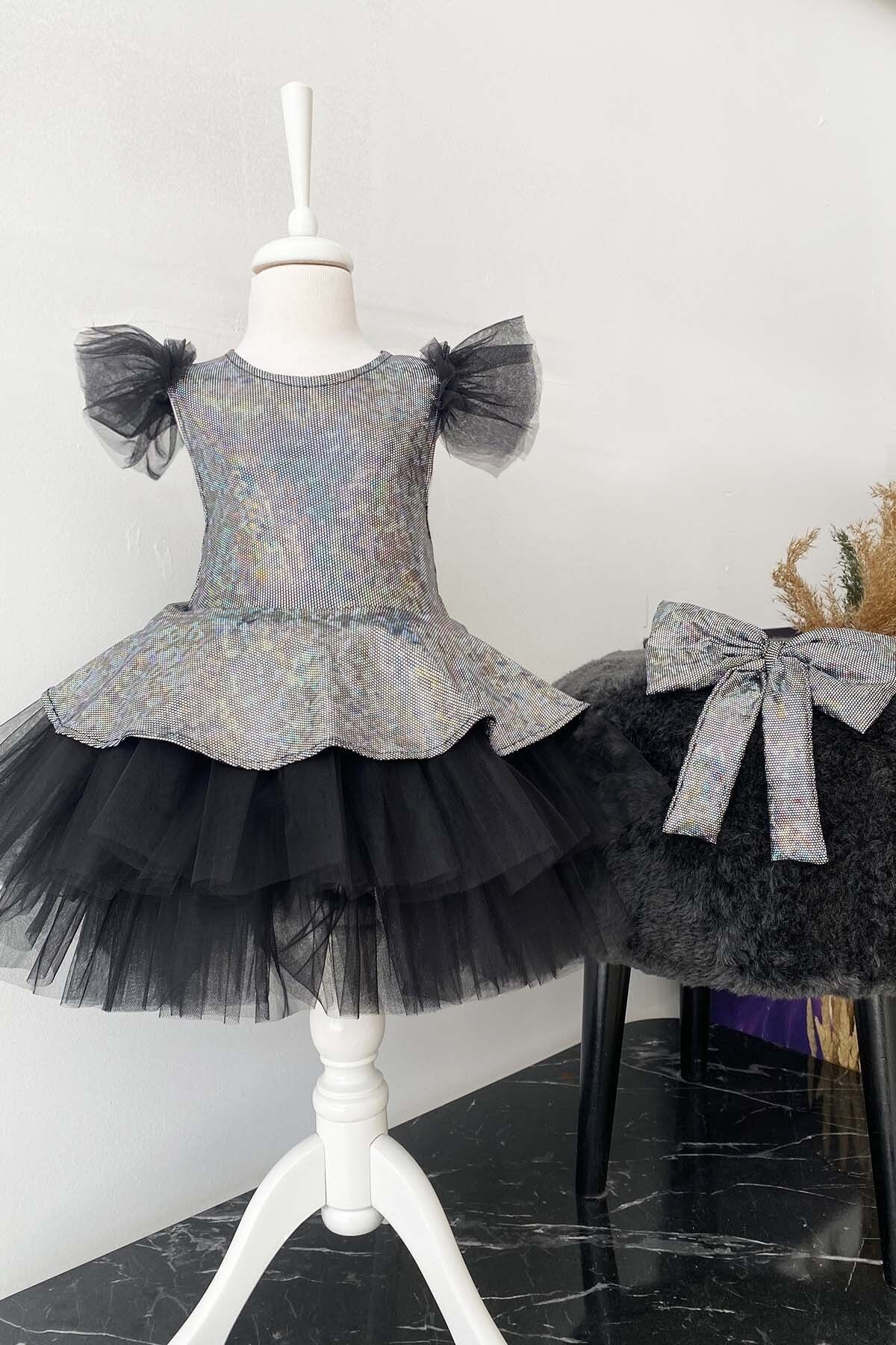 Girls' Tulle Party Dress, Birthday Dress, with Bandana