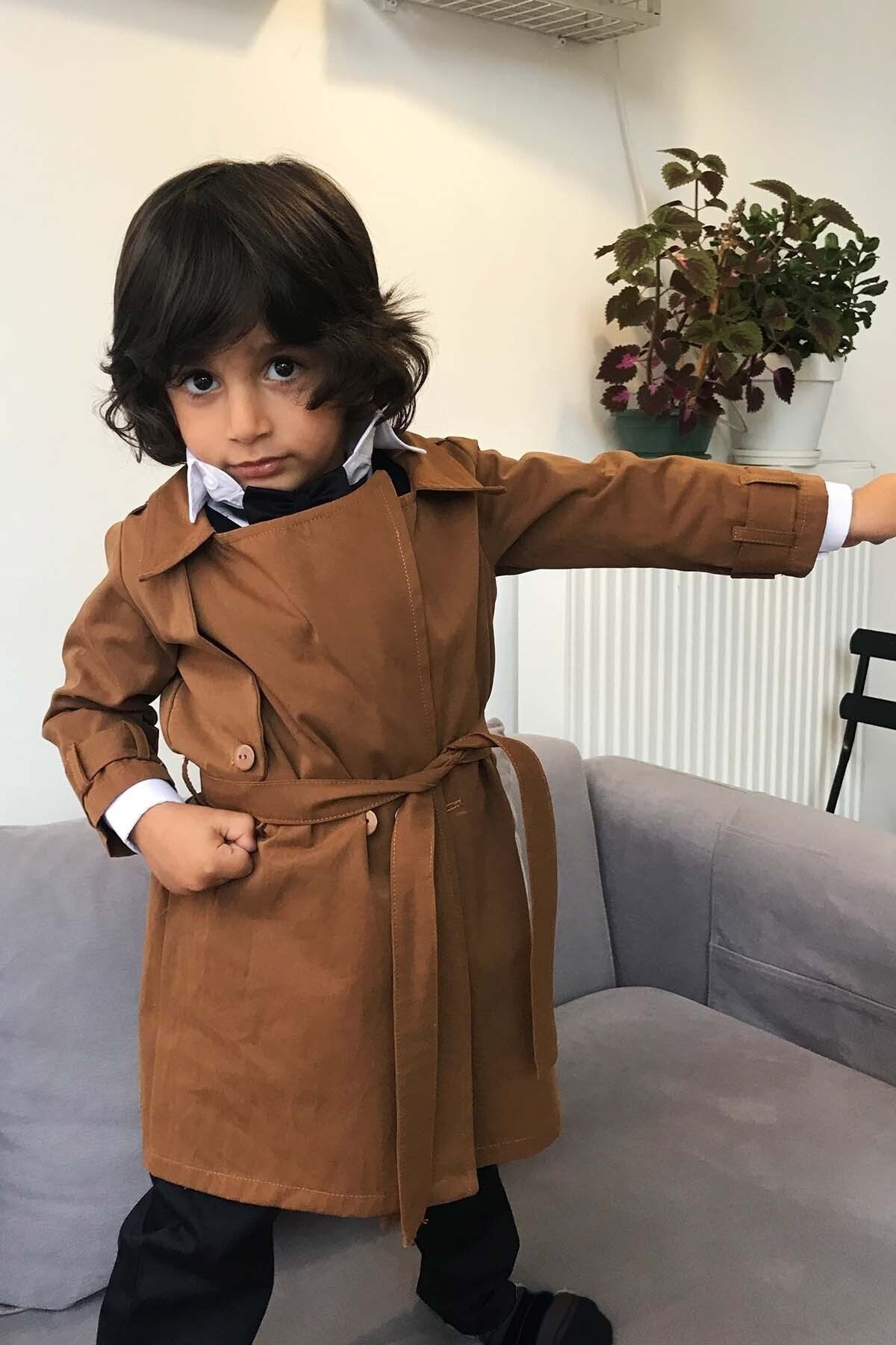 Boy’s Belted Trench Coat