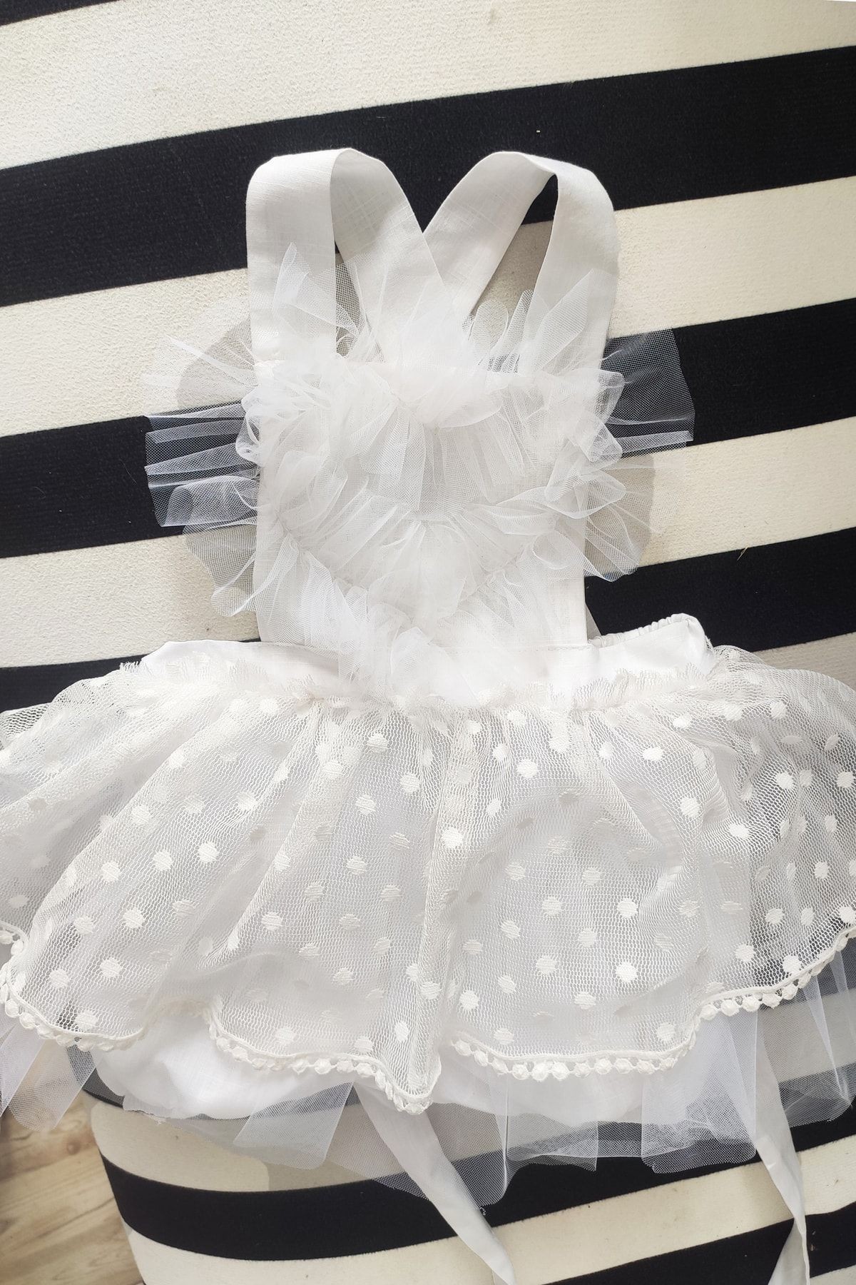 Baby Girl Tutu Dress and Headband, Snap Button Birthday Dress, Baby Romper