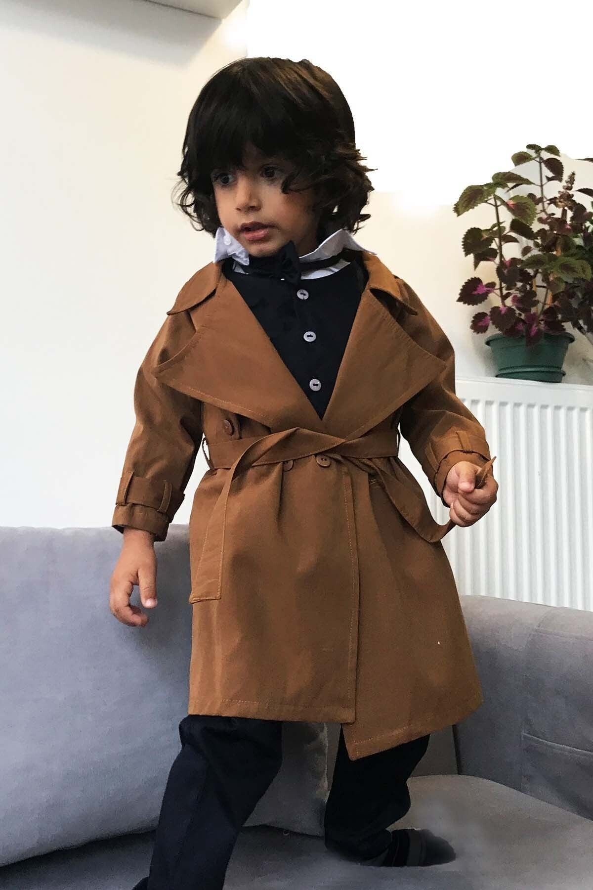 Trench Coat con Cinturón para Niños