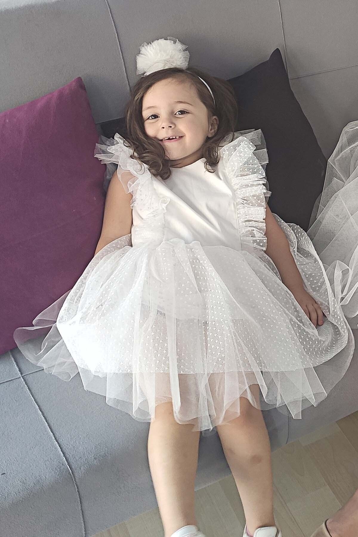 Tutu-Kleid mit Bandana-Set, Geburtstagskleid 1-10 Jahre