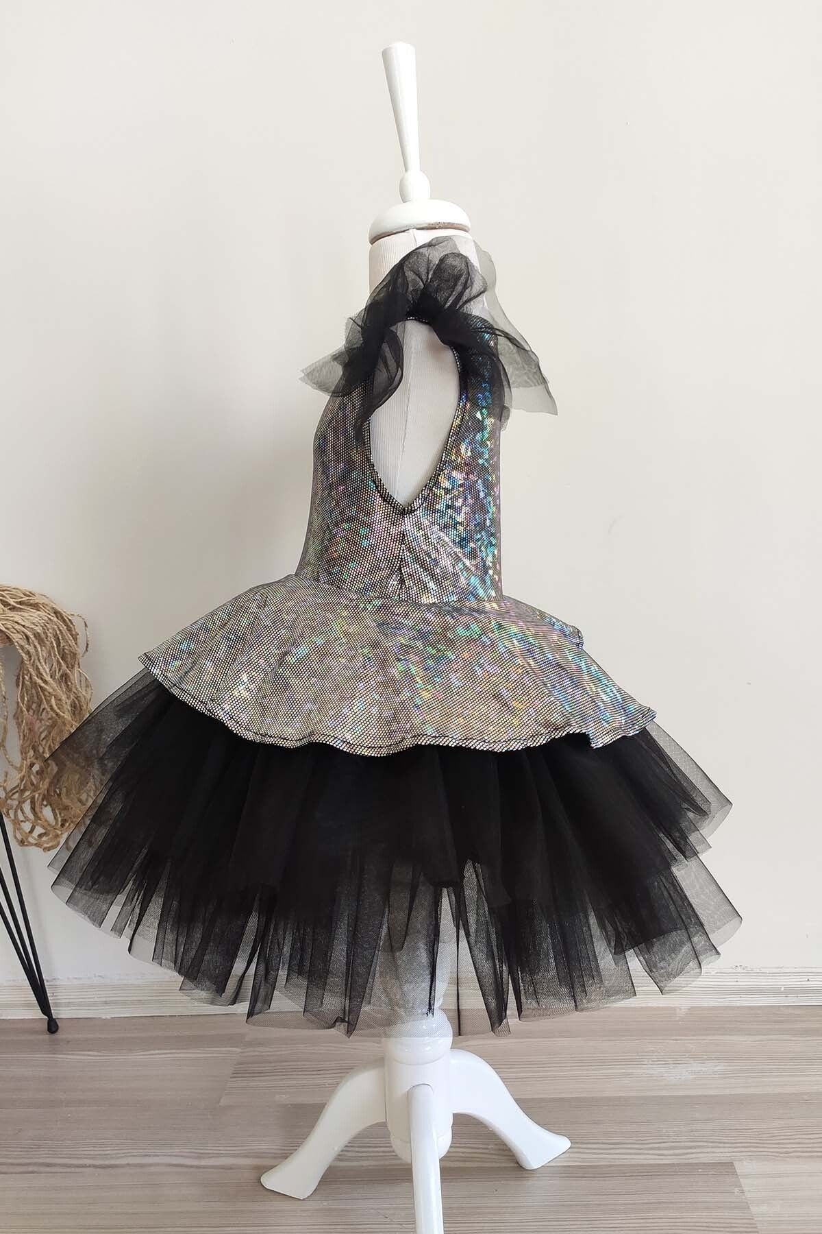 Girls' Tulle Party Dress, Birthday Dress, with Bandana