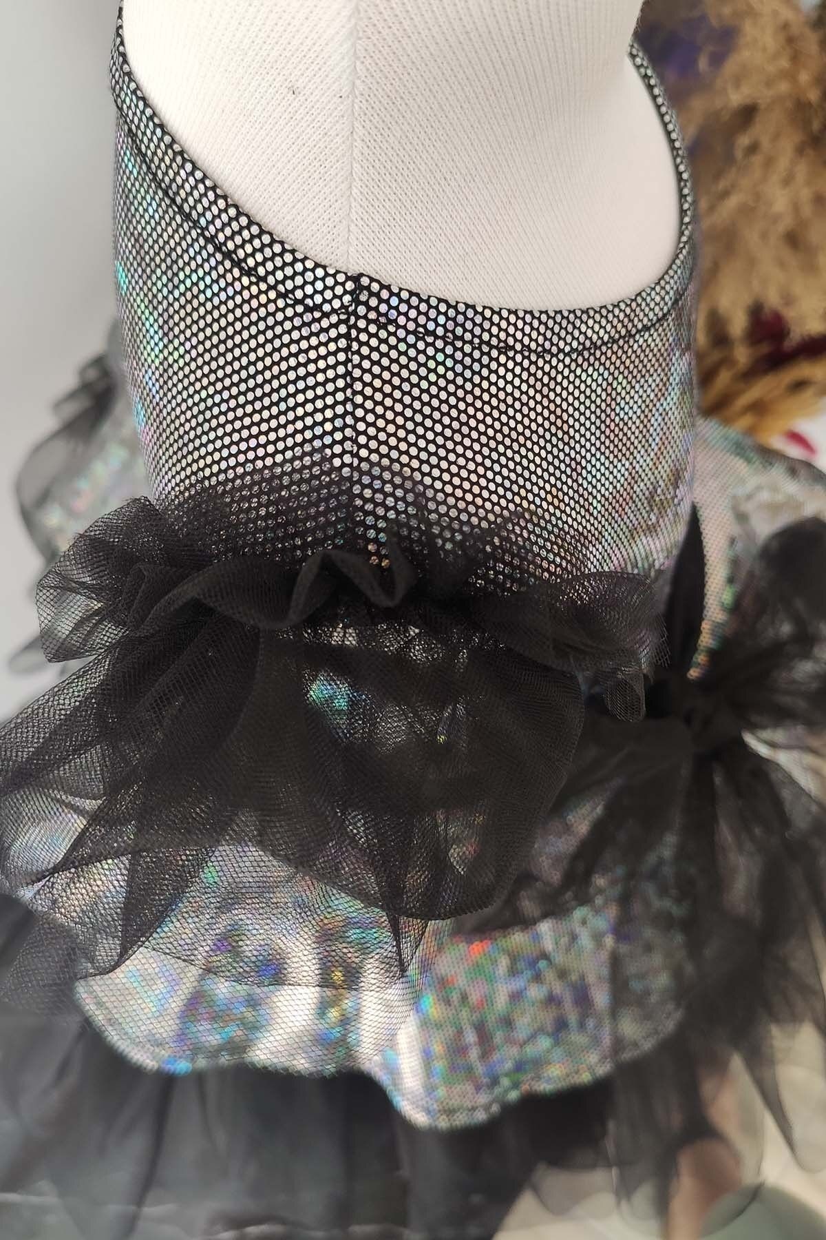 Girls' Bow Tulle Party Dress, Birthday Dress, with Bandana