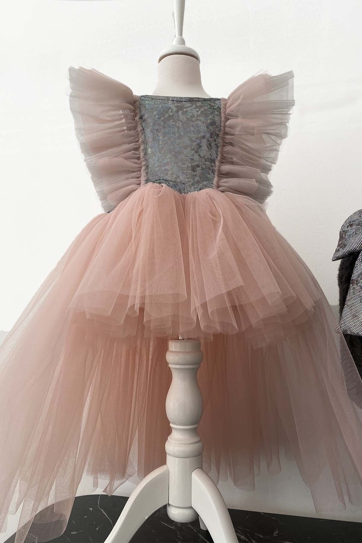 Robe de soirée en tulle pour fille, robe de soirée, robe de soirée d'anniversaire, bandana