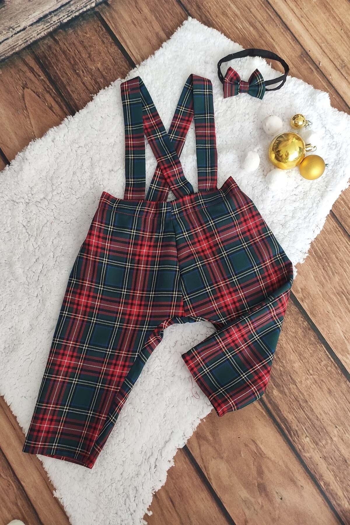 Conjunto de Pantalón con Tirantes y Pajarita para Niños