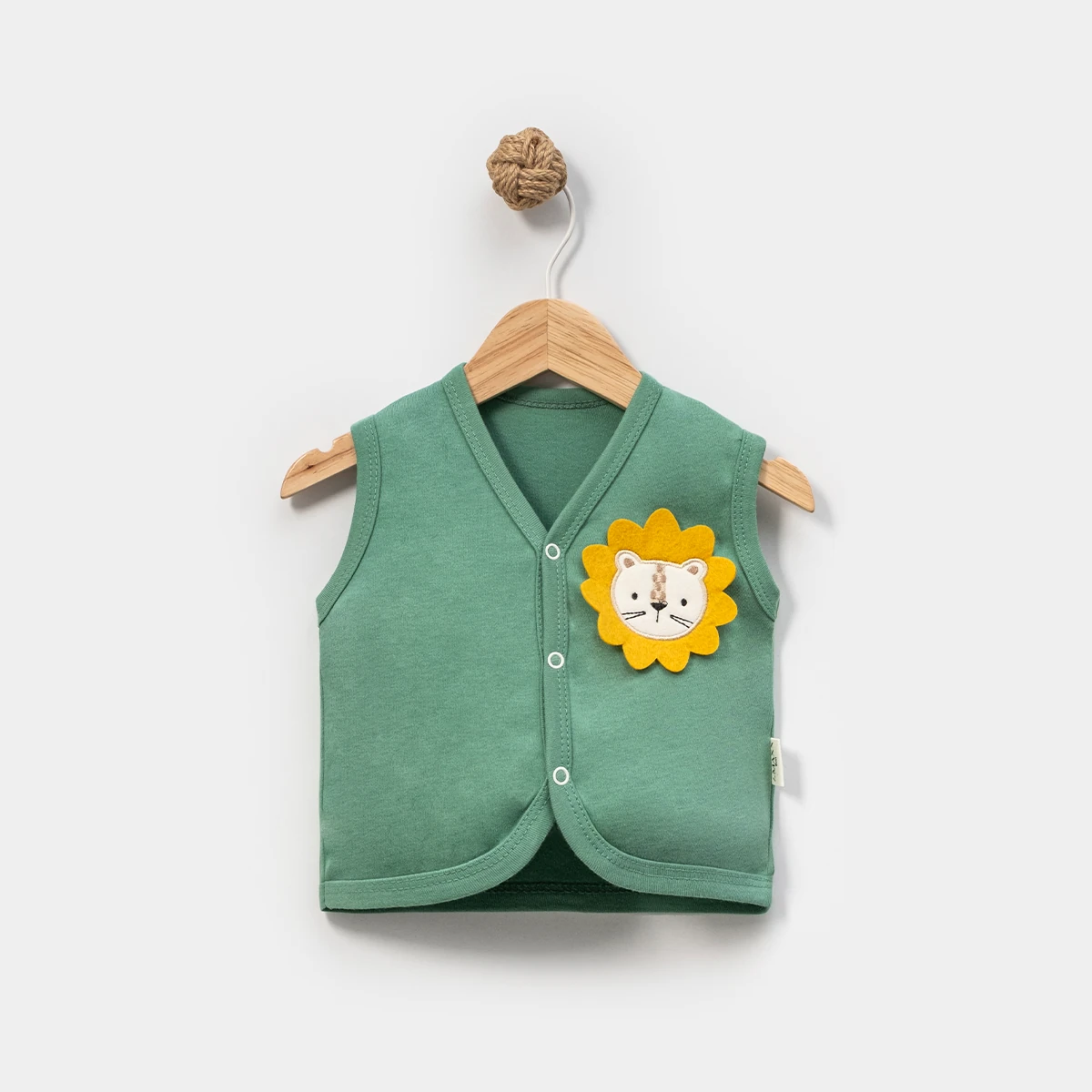 Erkek Bebek Aslan Yeleli Yelek 6-9-12-18-24 Ay