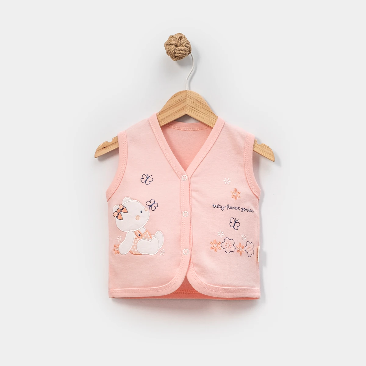 Kız Bebek Pudra Yelek 6-9-12-18-24 Ay